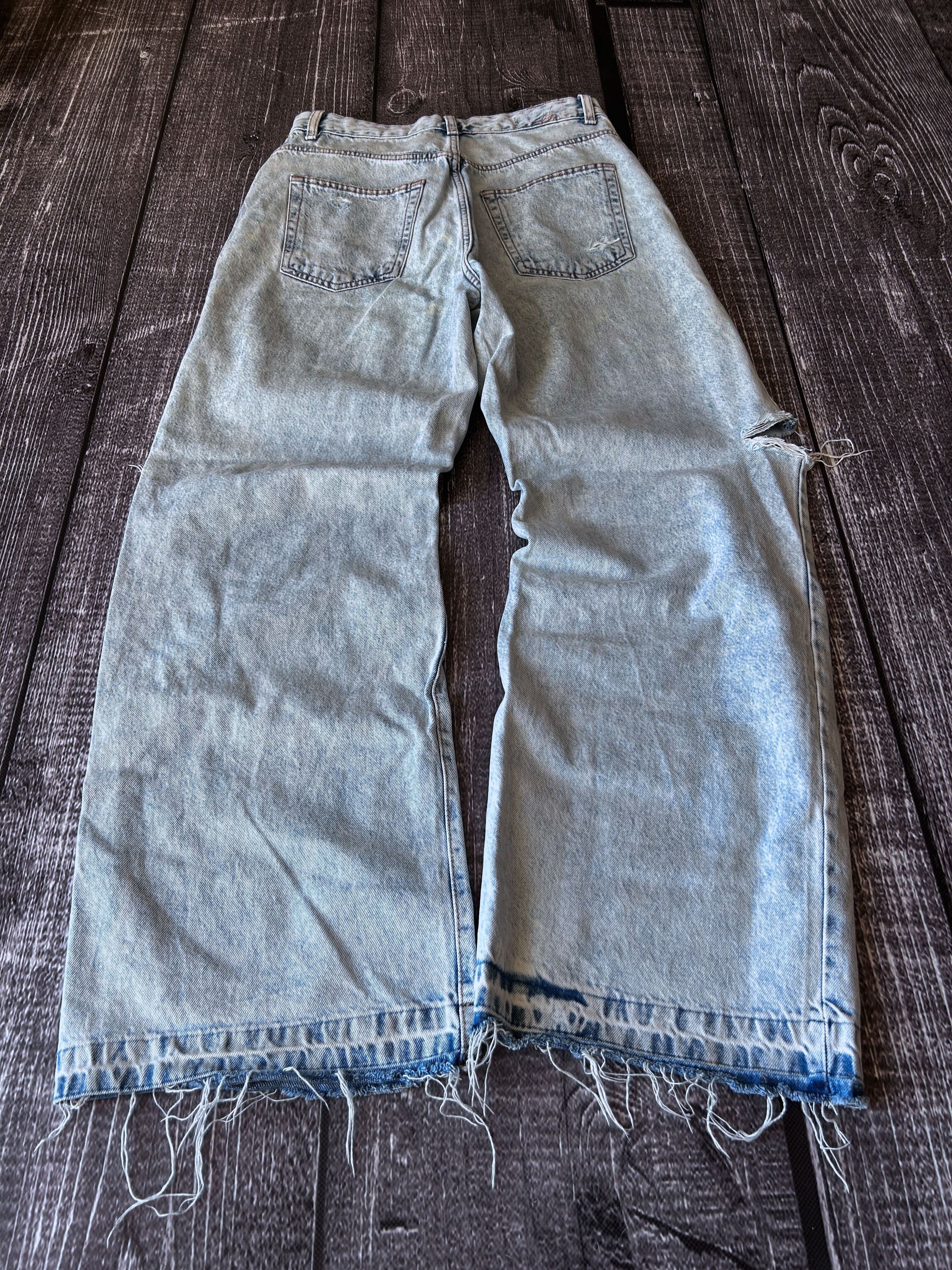 Designer VINTAGE 💥HYSTERIC GLAMOUR STYLE TRASHED BAGGY JEANS 90S Size US 30 / EU 46 - 2 Thumbnail