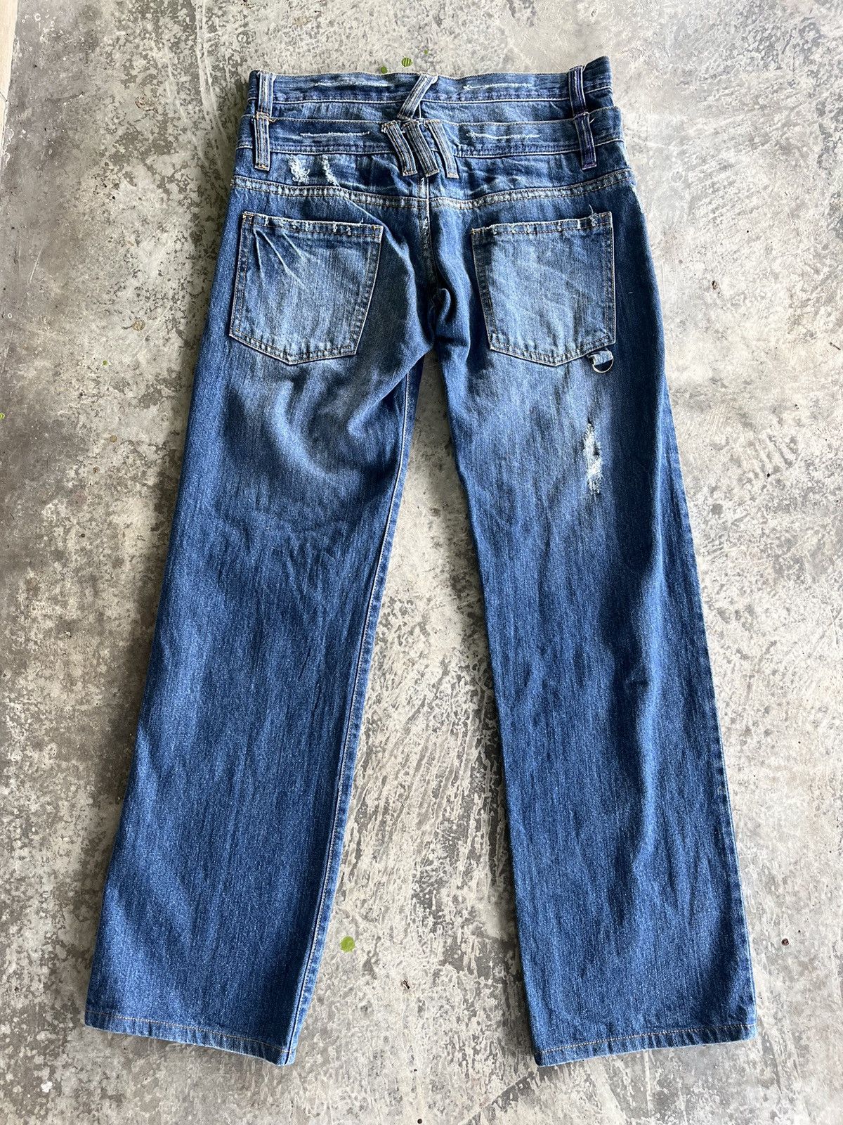 If Six Was Nine × Japanese Brand × Vintage Doublewaist Studded Pocket Nyalus Denim Size US 31 - 14 Thumbnail