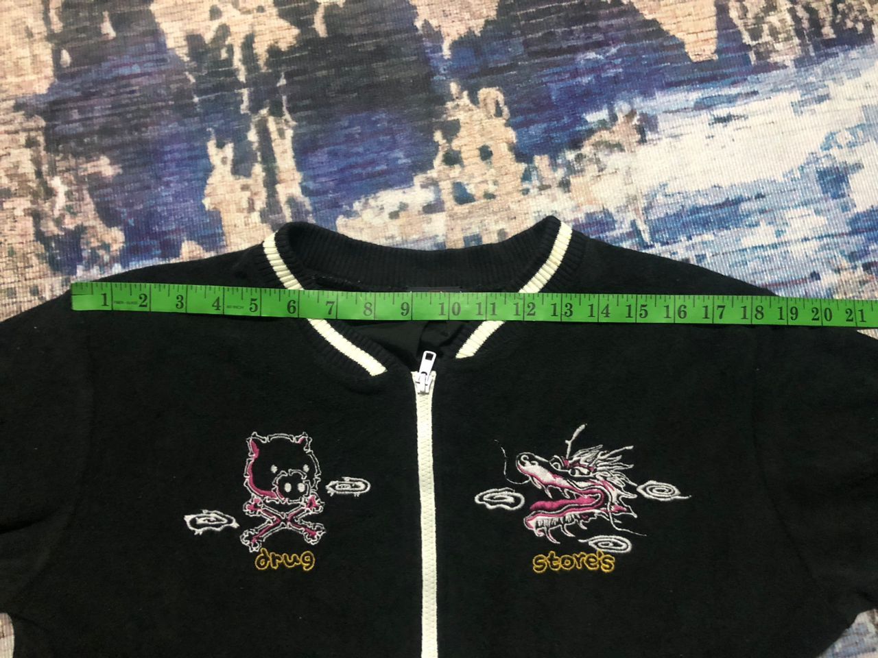 Japanese Brand Drug Store Sukajan Velvet Sweater Embroidered Print Size US M / EU 48-50 / 2 - 16 Thumbnail