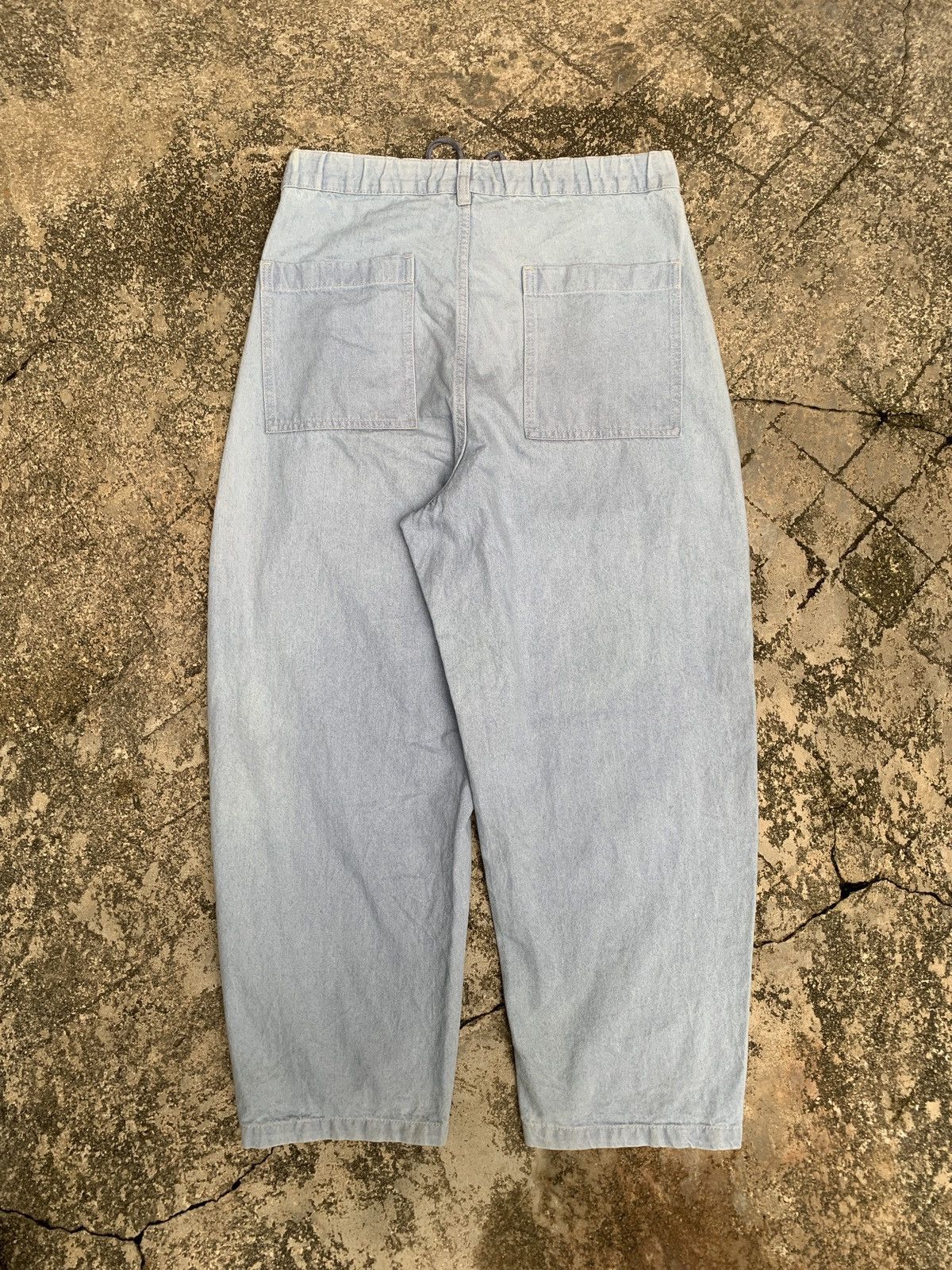 GU GU Japan Washed Blue Jeans Baggy Balloon Pants Size US 32 / EU 48 - 2 Thumbnail