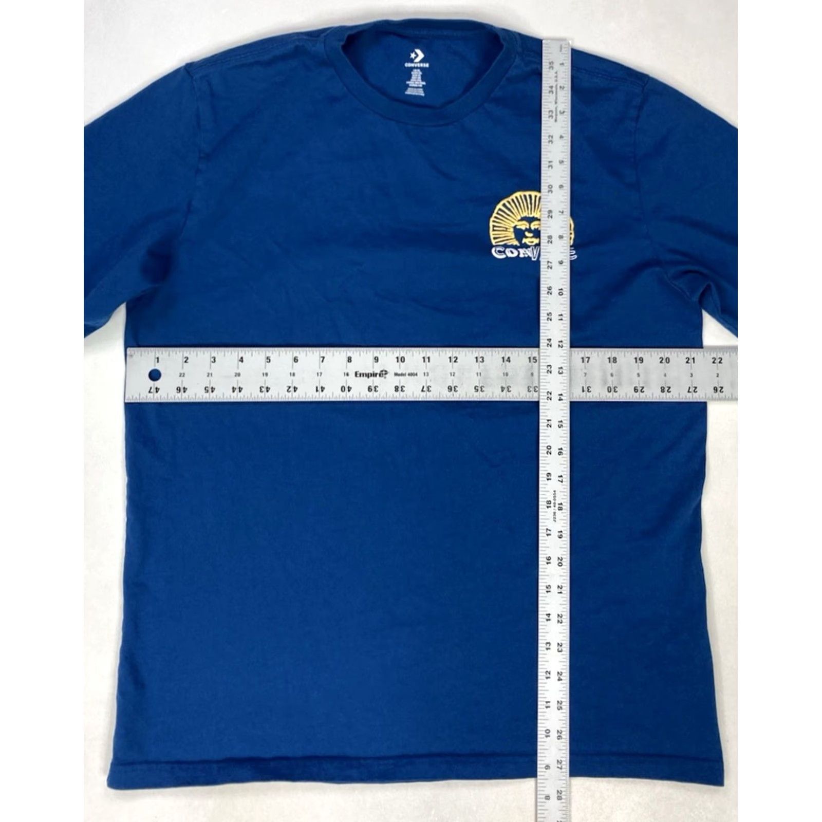 Converse Converse Graphic T-shirt Men Large Blue Short Sleeve T-Shirt Graphic Print Logo Crew Neck Shirt Mens L Blue Graphic Size US L / EU 52-54 / 3 - 6 Thumbnail