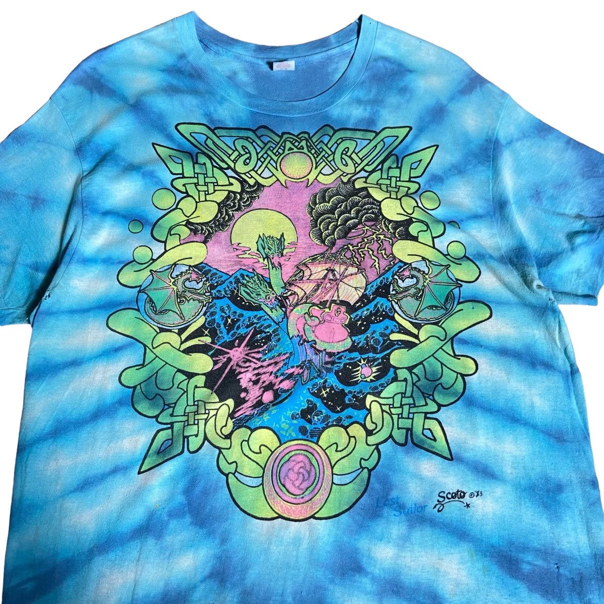 Band Tees Vintage 80s Grateful Dead Band Tee / Tie-Dye T-Shirt Size US XL / EU 56 / 4 - 5 Thumbnail