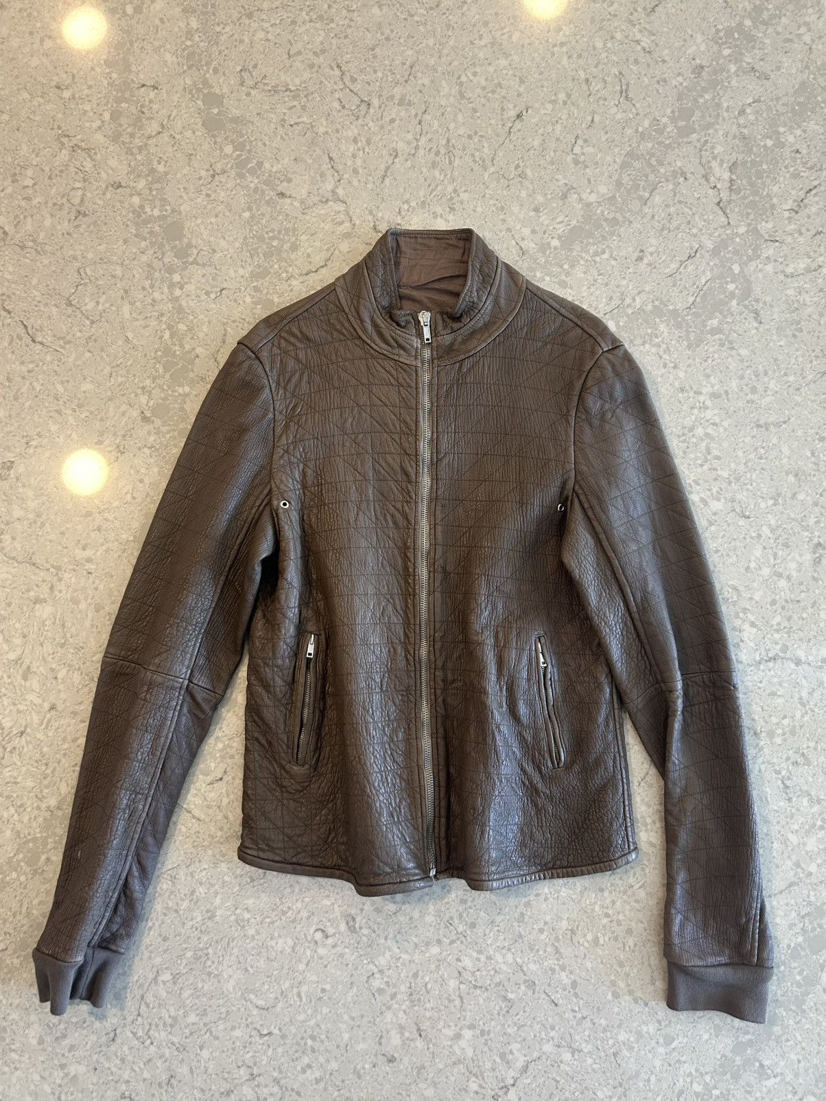 Rick Owens Rick Owens F/W 05 "MOOG" Heavy Lamb Leather Biker Jacket Size US XL / EU 56 / 4 - 3 Thumbnail