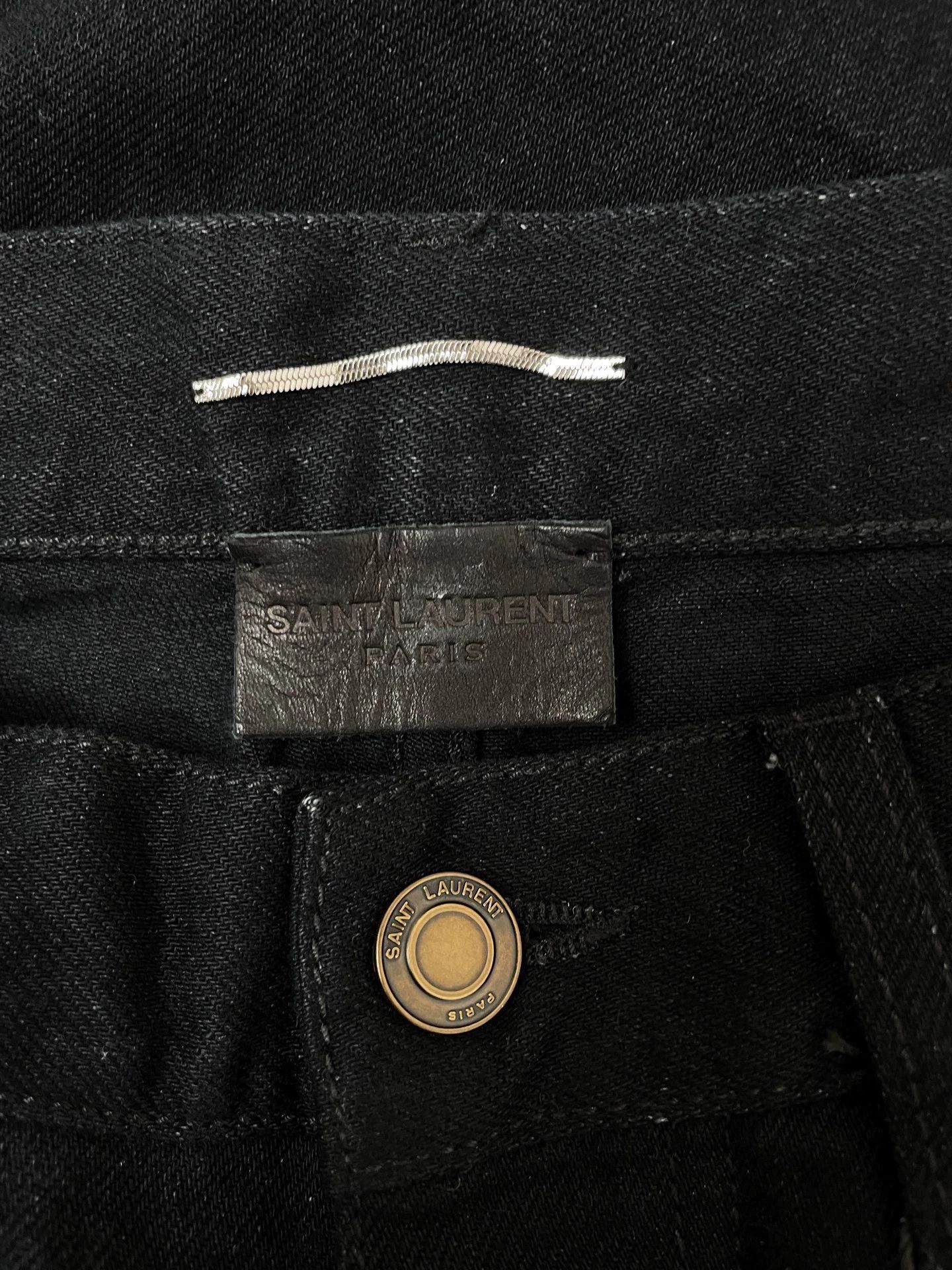 Saint Laurent Paris Saint Laurent Paris Black Straight Leg Jeans 31 Size US 31 - 3 Thumbnail