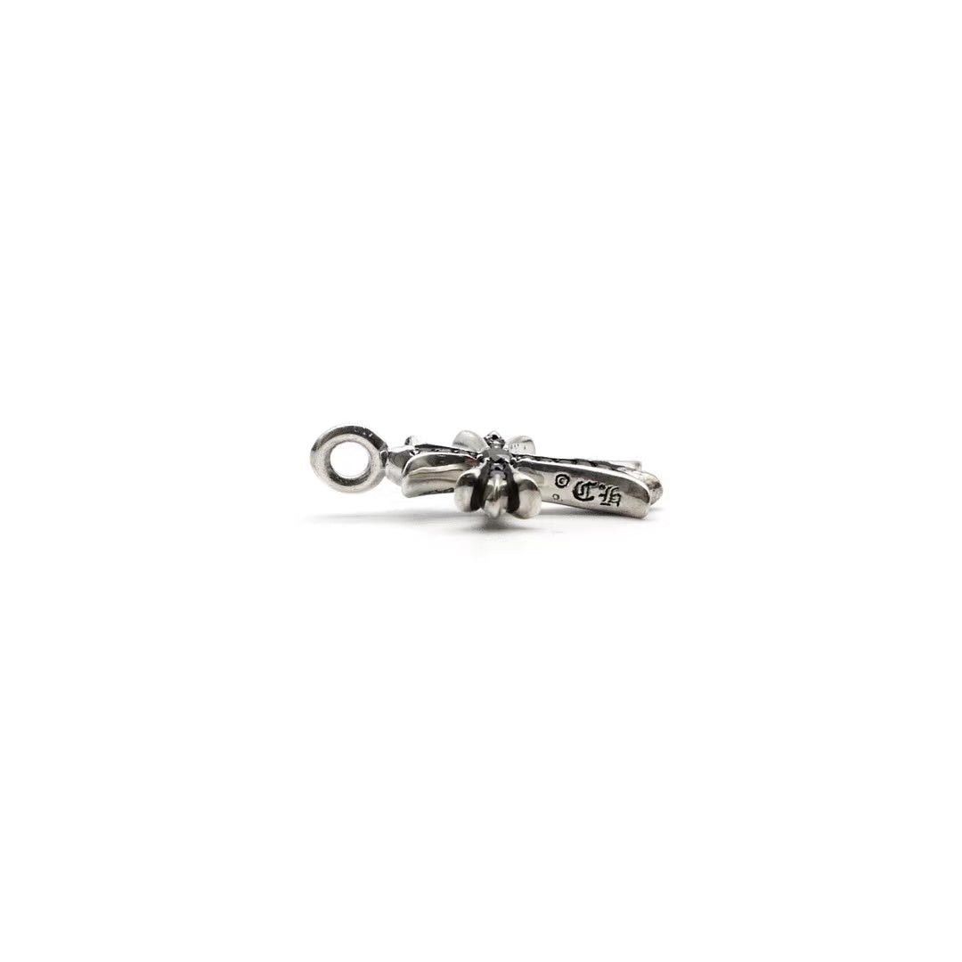 Chrome Hearts Chrome Hearts Silver Black Diamonds Tiny Cross Charm Pendant Size ONE SIZE - 3 Thumbnail