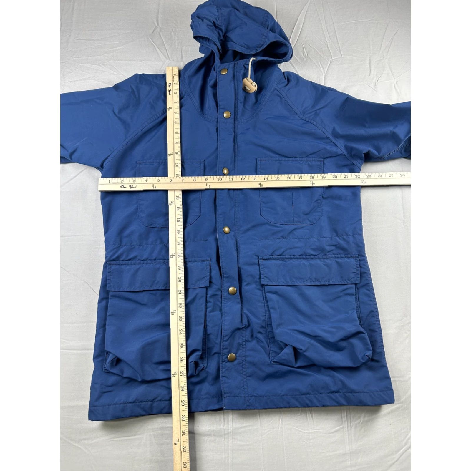 Vintage Vintage Woolrich Jacket Womens Large Blue Nylon Hooded Parka Coat USA 80s Field Size L / US 10 / IT 46 - 5 Thumbnail