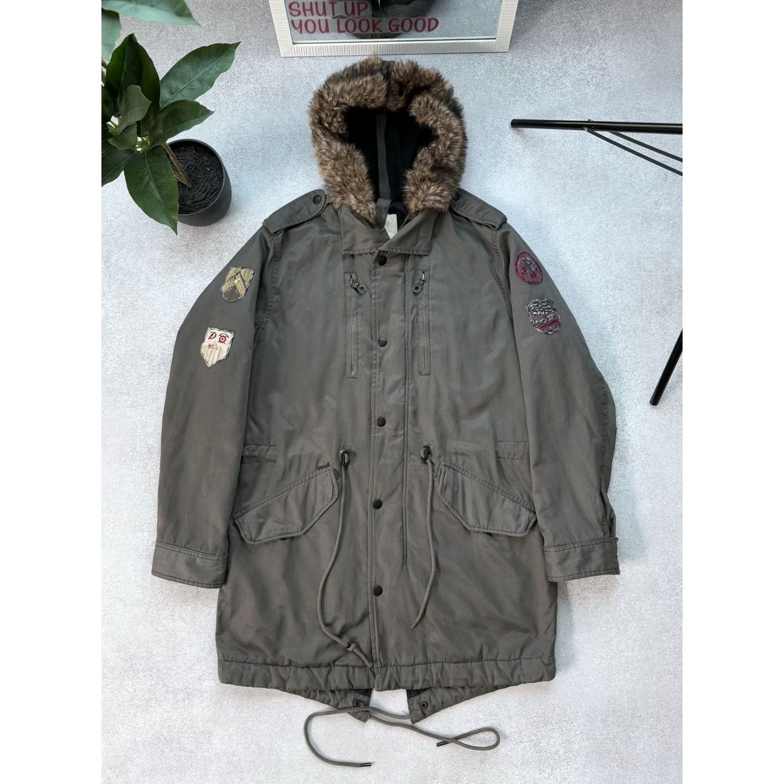 Diesel Diesel Parka Jacket Men’s Military Alaska Style Faux Fur Hood Green L XXL? Size US L / EU 52-54 / 3 - 2 Thumbnail