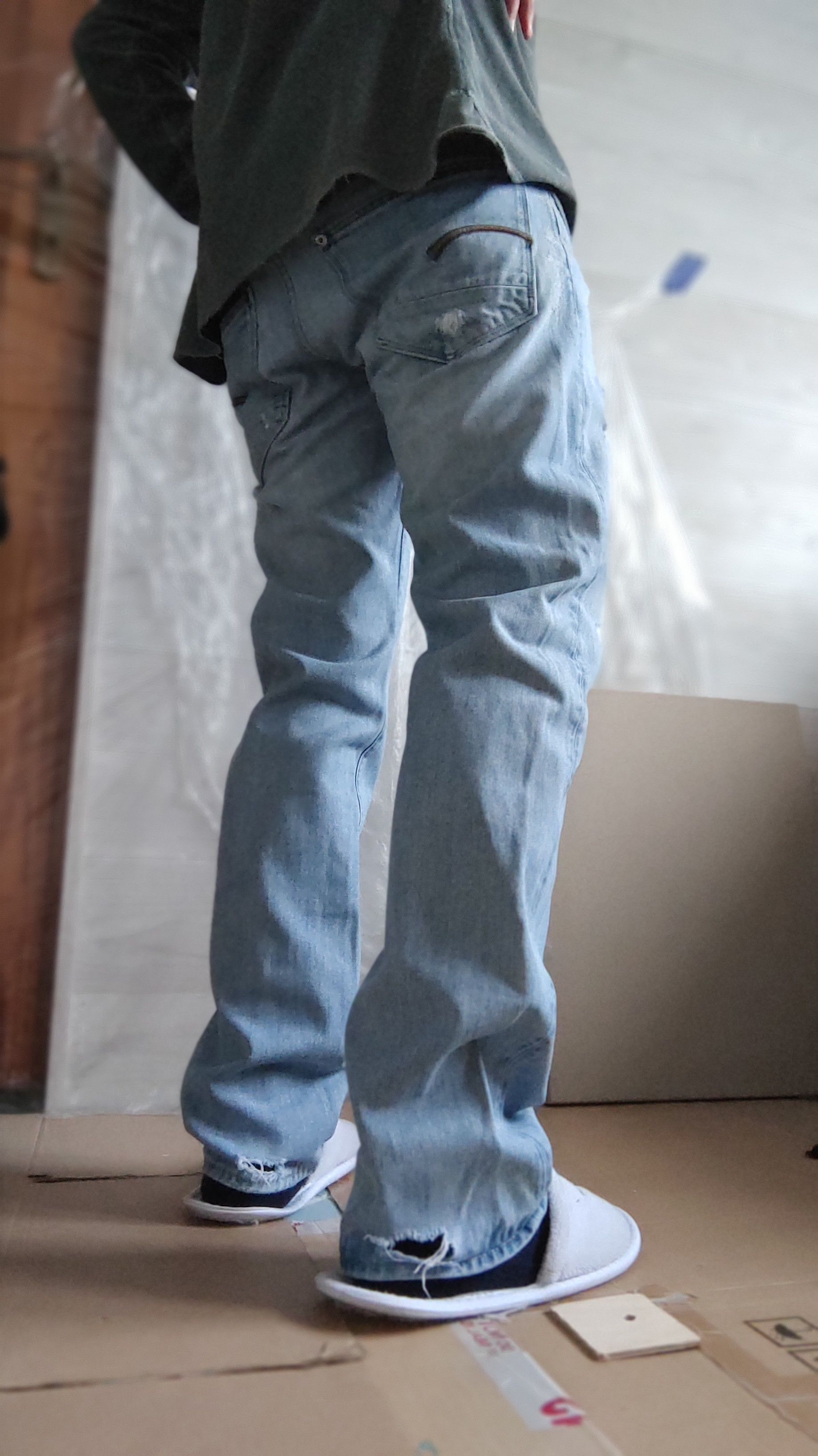 G-Star Mid Skinny Raw Denim Pants Baggy Distressed Goth y2k G-STAR Size US 31 - 11 Thumbnail