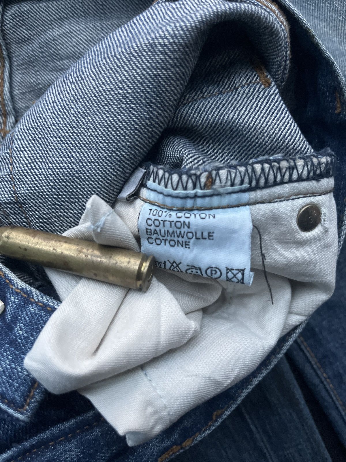 Dior × Hedi Slimane × Yves Saint Laurent AW03 DIOR BLUE “LUSTER” WAX DENIM Size US 29 - 13 Thumbnail