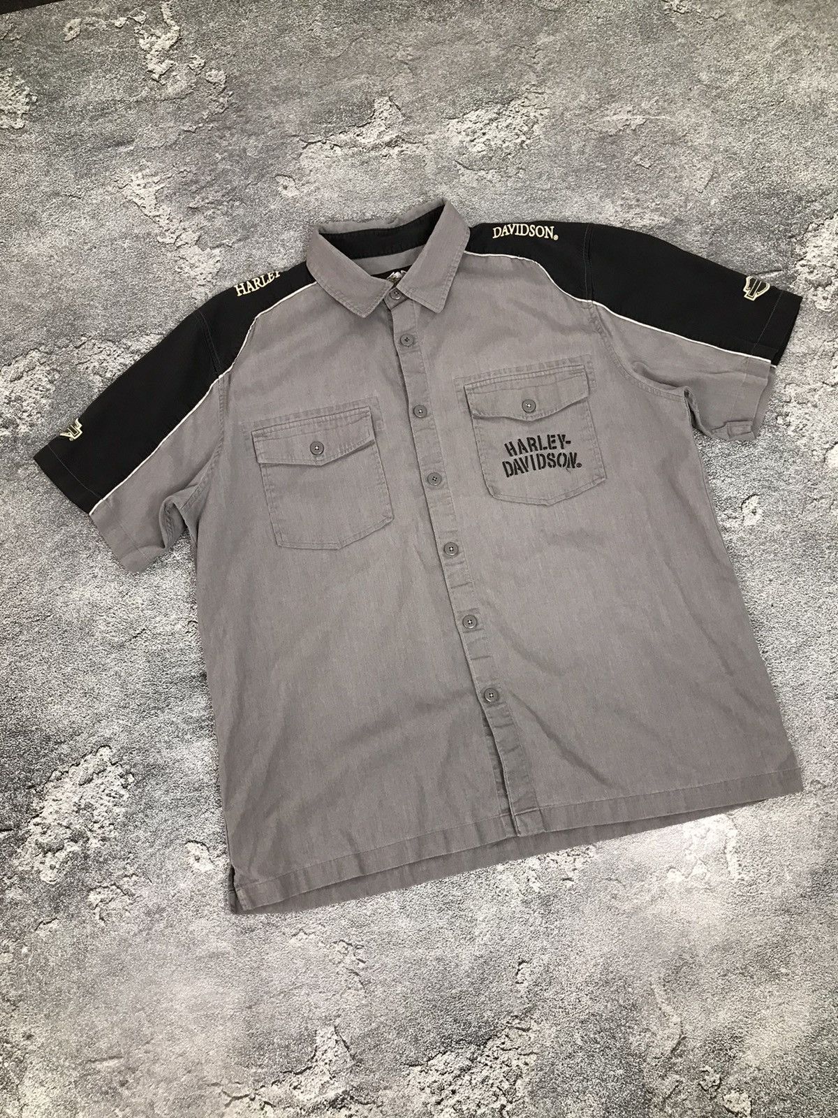 Harley Davidson × Vintage Harley Davidson Short Sleeve Pop Shirt,Activewear,Biker Size US XL / EU 56 / 4 - 3 Thumbnail
