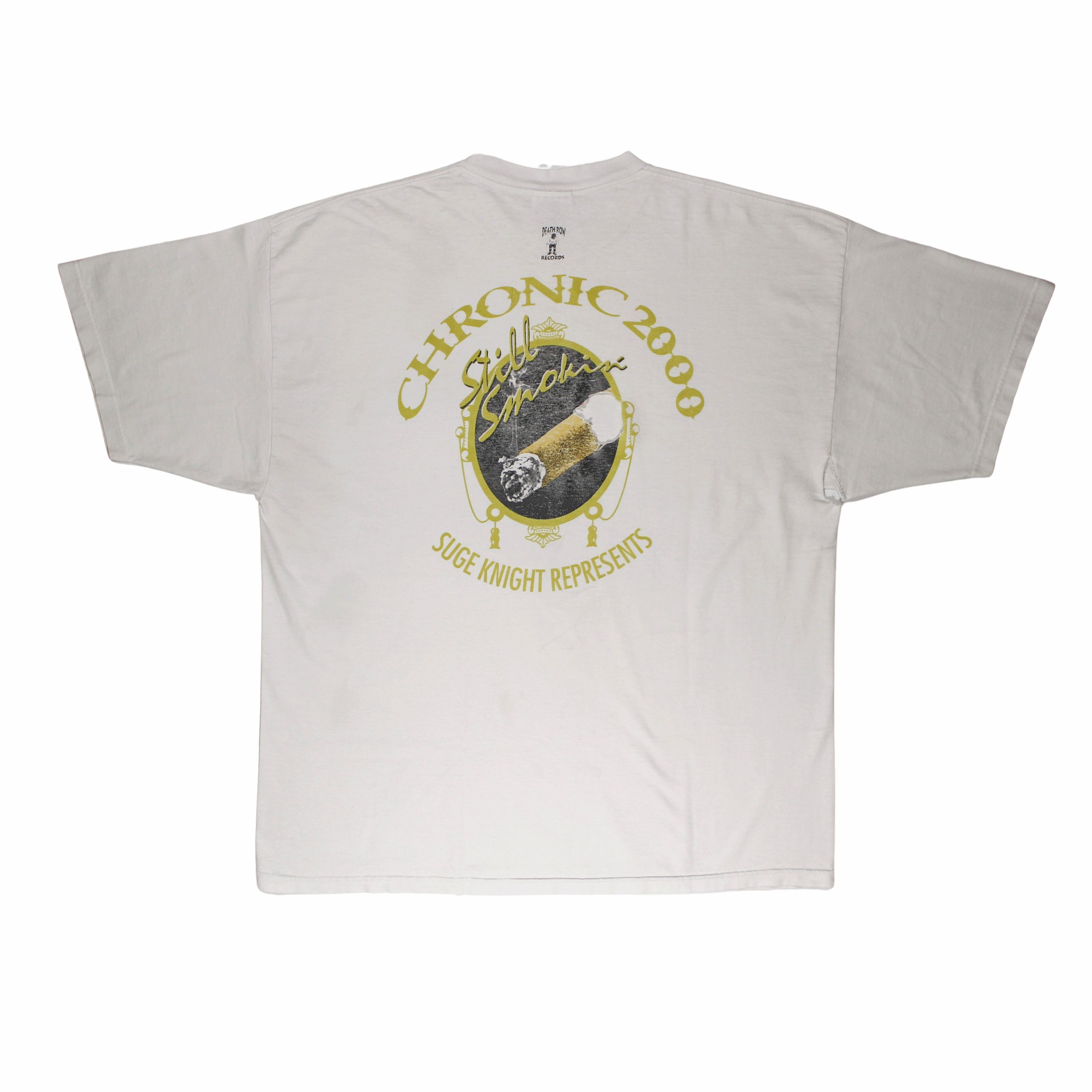 image of Vintage 90's Suge Knight The Chronic 2000 T-Shirt in White, Men's (Size XL)