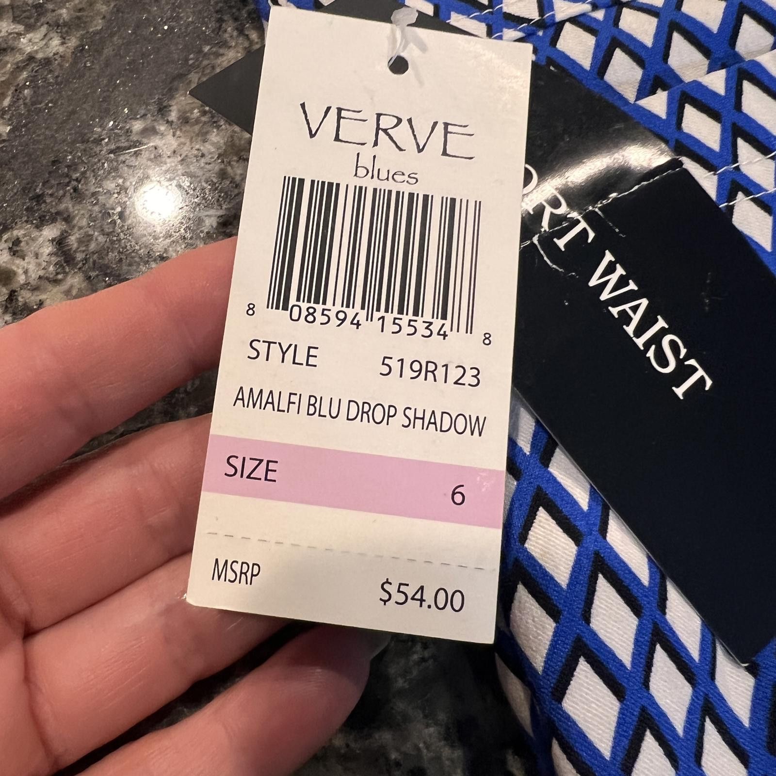 Other Verve Blues Women's Amalfi Blu Drop Shadow Casual Pants Size 28" / US 6 / IT 42 - 4 Thumbnail