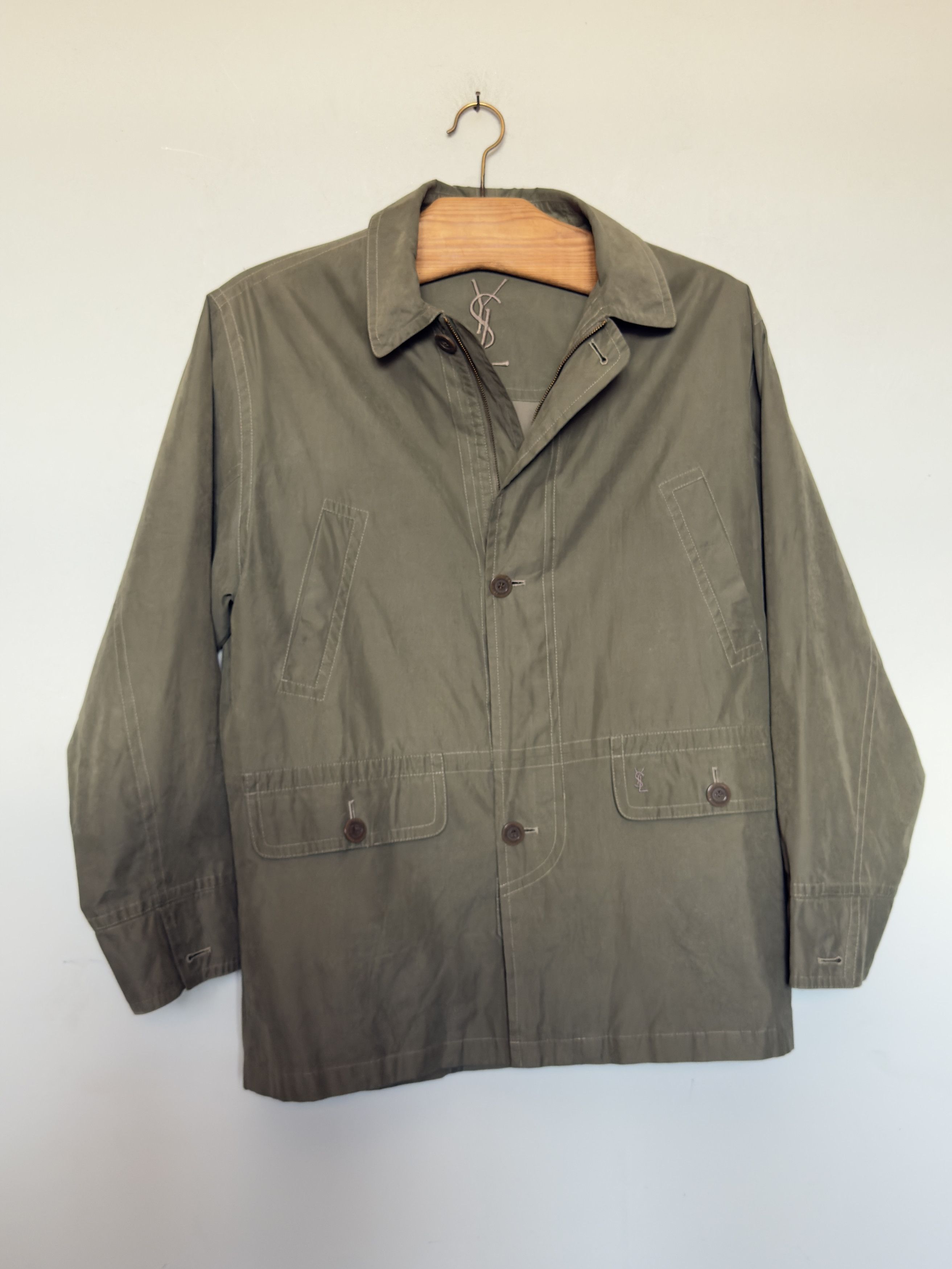 Yves Saint Laurent 🔥 down jacket parka Yves Saint Laurent khaki vintage YSL Size US L / EU 52-54 / 3 - 3 Thumbnail
