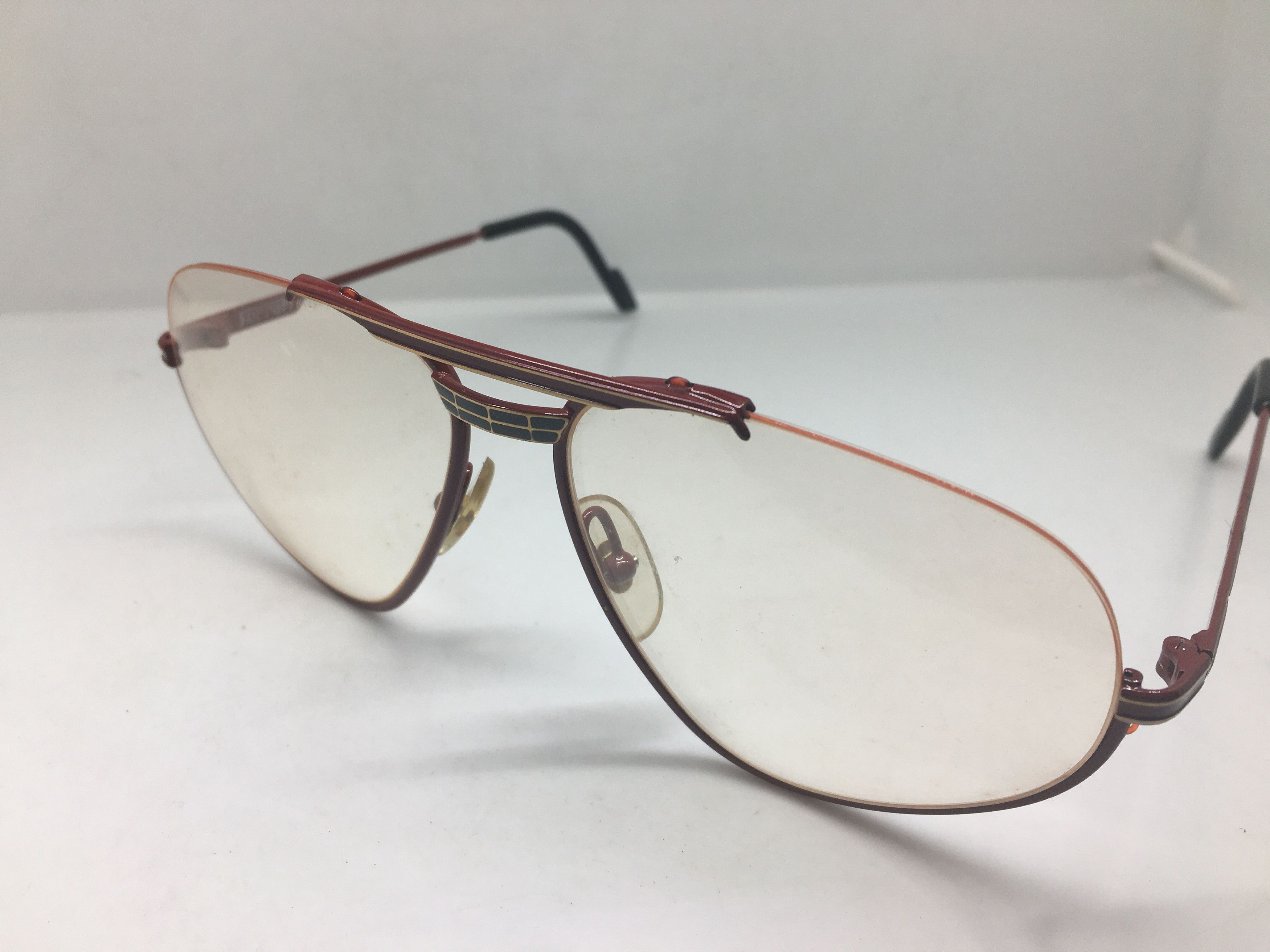 Ferrari Vintage Ferrari F6 Red Eyeglasses Frame Italy Size ONE SIZE - 3 Thumbnail