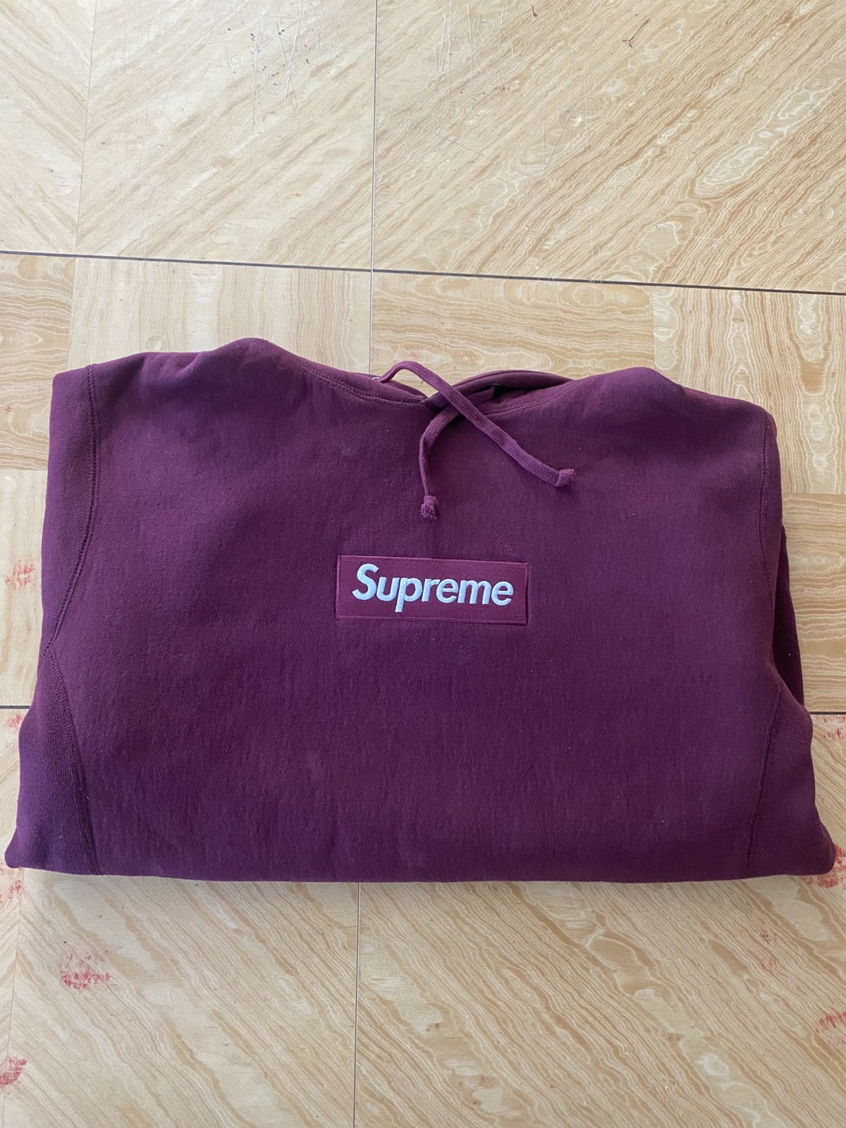 Hooded Sweatshirt Supreme Maroon Box Logo Hoodie Legit Check Pls 