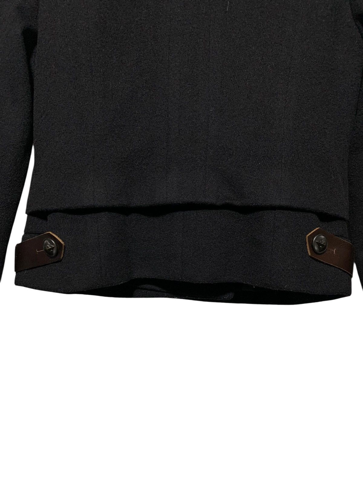 Beauty Beast Olive desOlive fox fur collar doublebreast wool rider jacket Size XS / US 0-2 / IT 36-38 - 6 Thumbnail