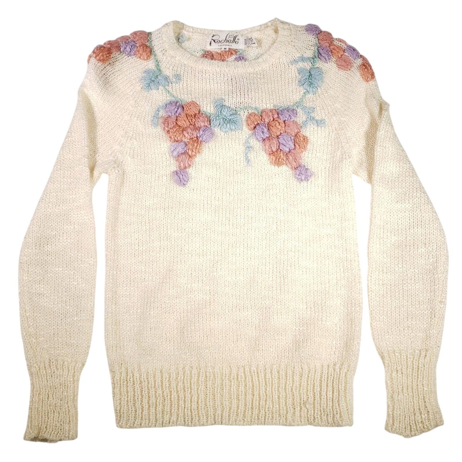 Vintage Vintage 70s Rochelle California Womens Knitted Sweater 3D Size M / US 6-8 / IT 42-44 - 1 Thumbnail