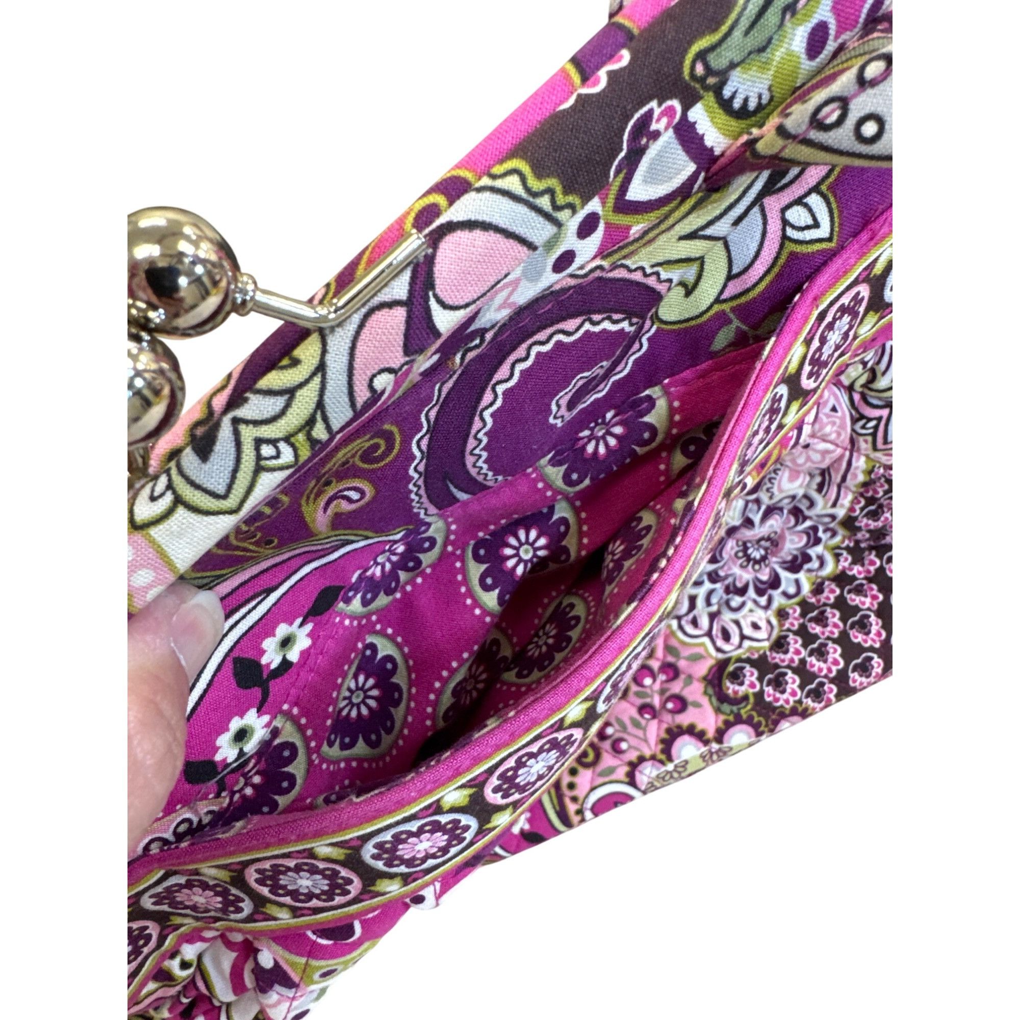 Vera Bradley Vera Bradley Pink Paisley Kisslock Closure Handbag shoulderb Size ONE SIZE - 10 Thumbnail