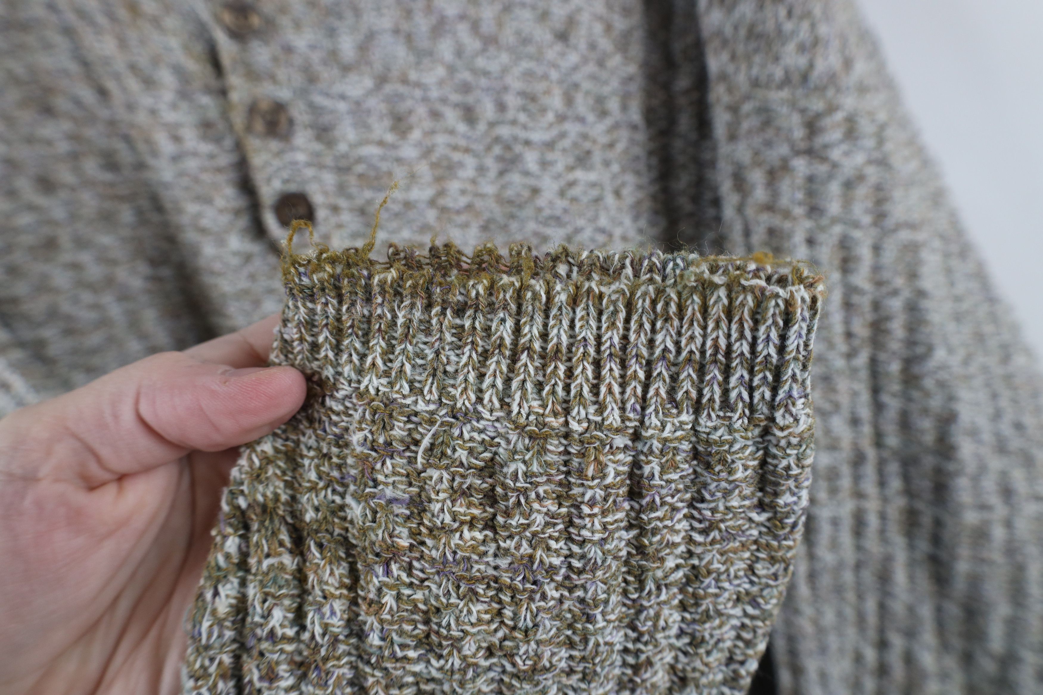 Vintage Vintage 90s Streetwear Hand Framed Knit Henley Sweater USA Size US XL / EU 56 / 4 - 7 Thumbnail