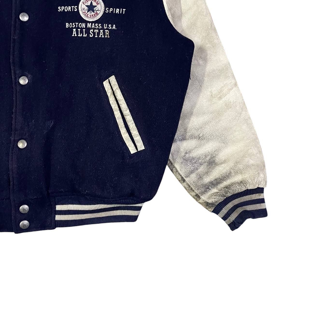 Converse Vintage 90’s Converse Wool Leather Varsity Jacket Size US L / EU 52-54 / 3 - 8 Thumbnail