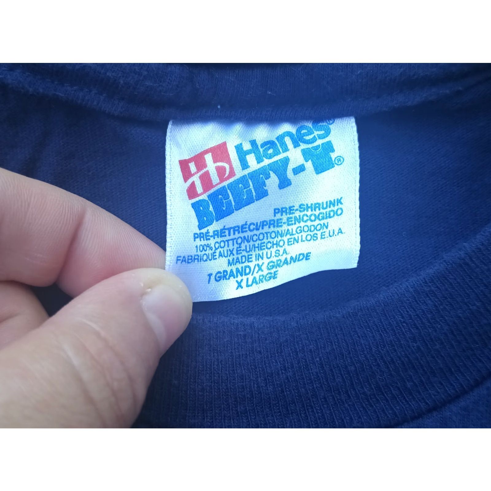 Hanes VINTAGE Hanes Beefy-T T-Shirt XL Green 90s Stitch Men Baseball Tourist Single Stitch Size US XL / EU 56 / 4 - 2 Thumbnail