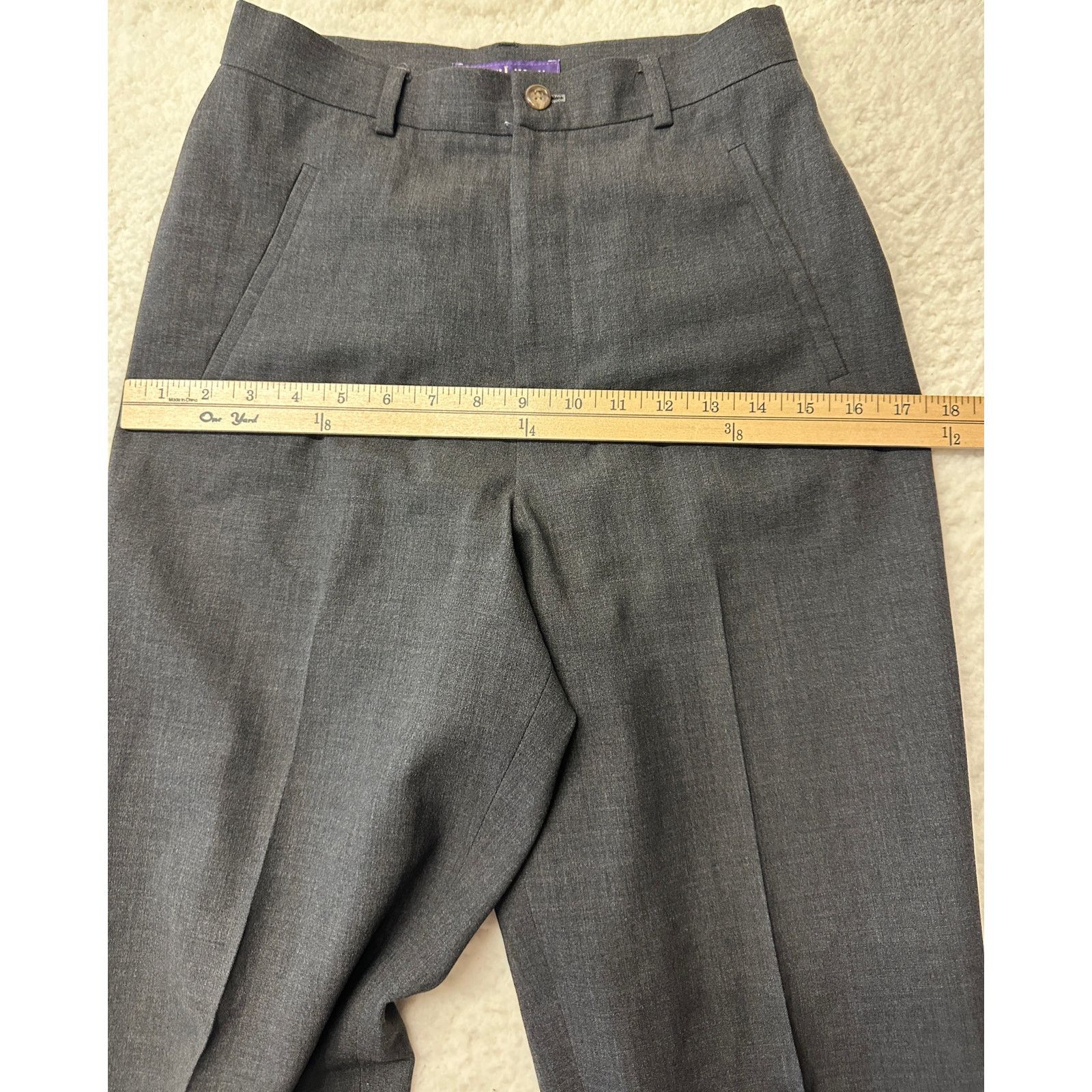 Ralph Lauren Vintage Ralph Lauren Purple Label Wool Gray Pants Size 4 Size 27" / US 4 / IT 40 - 8 Thumbnail