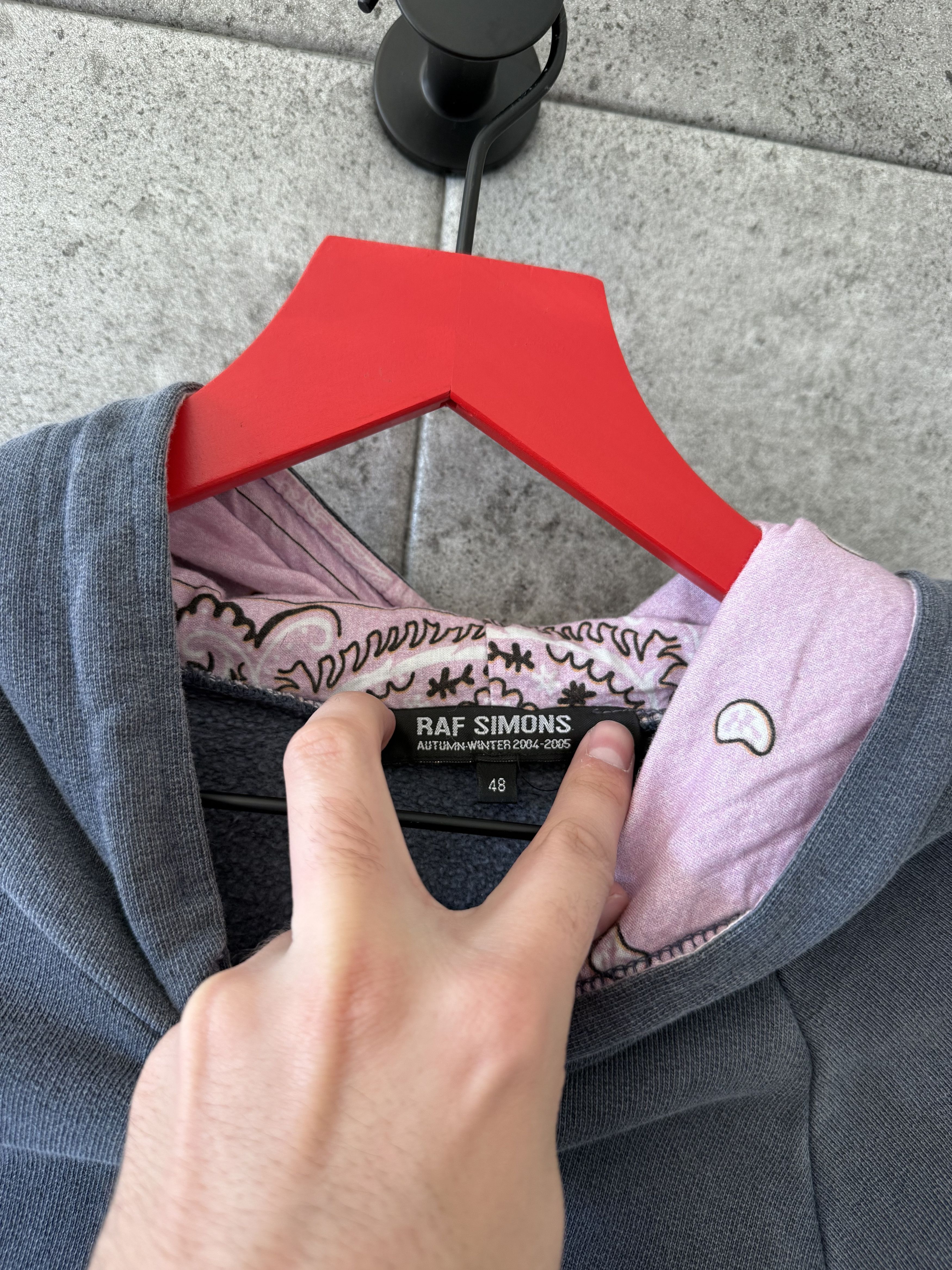 Raf Simons Raf Simons waves reverse bandana paisley hoodie AW04 Size US XL / EU 56 / 4 - 4 Thumbnail