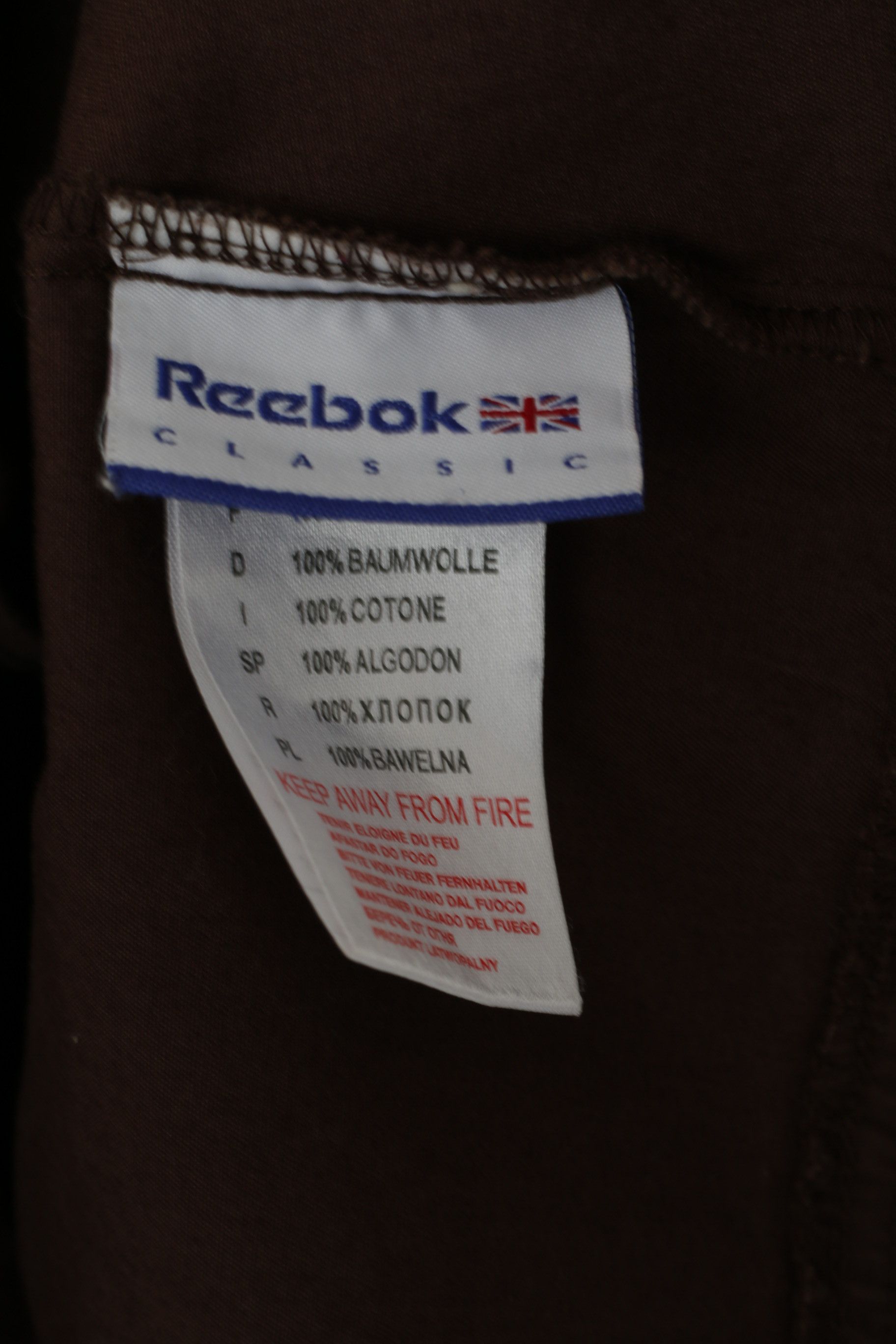 Reebok Reebok Classic Women 16 XL Jacket Brown Cotton 5687 Size XL / US 12-14 / IT 48-50 - 5 Thumbnail
