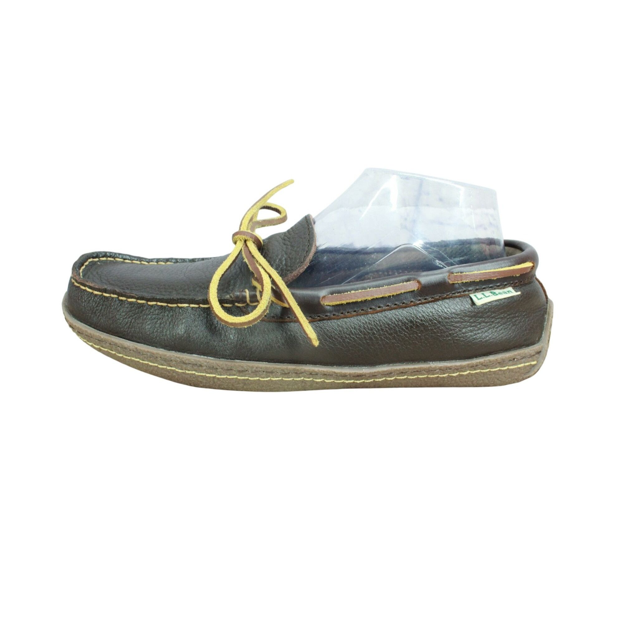 L.L. Bean L.L.Bean Brown Leather Flannel Slippers Men’s 8M Size US 8 / EU 41 - 1 Thumbnail