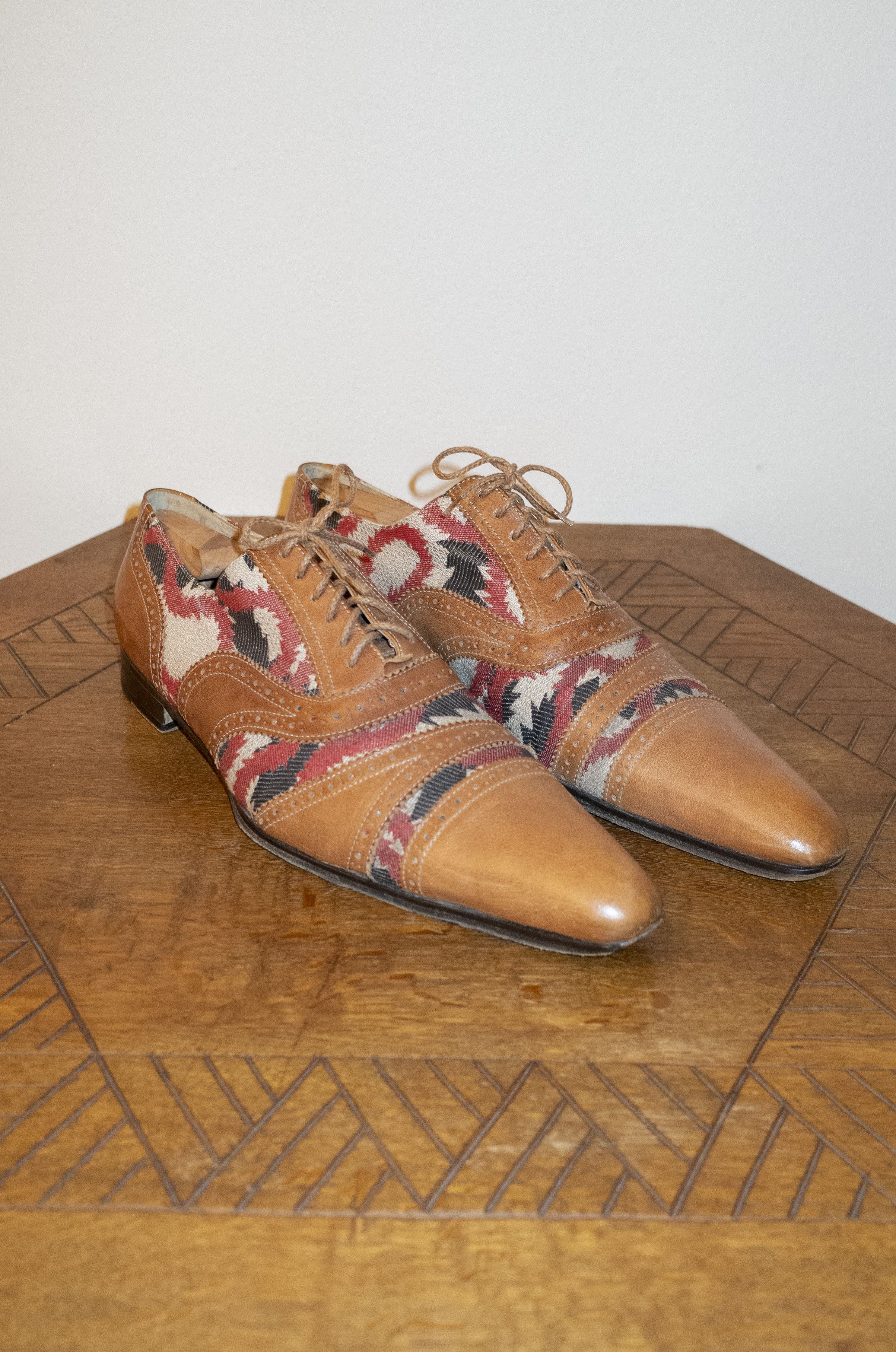 image of Fabric And Leather Vivienne Westwood Man Pirate Brogues Shoes, Men's (Size 12)