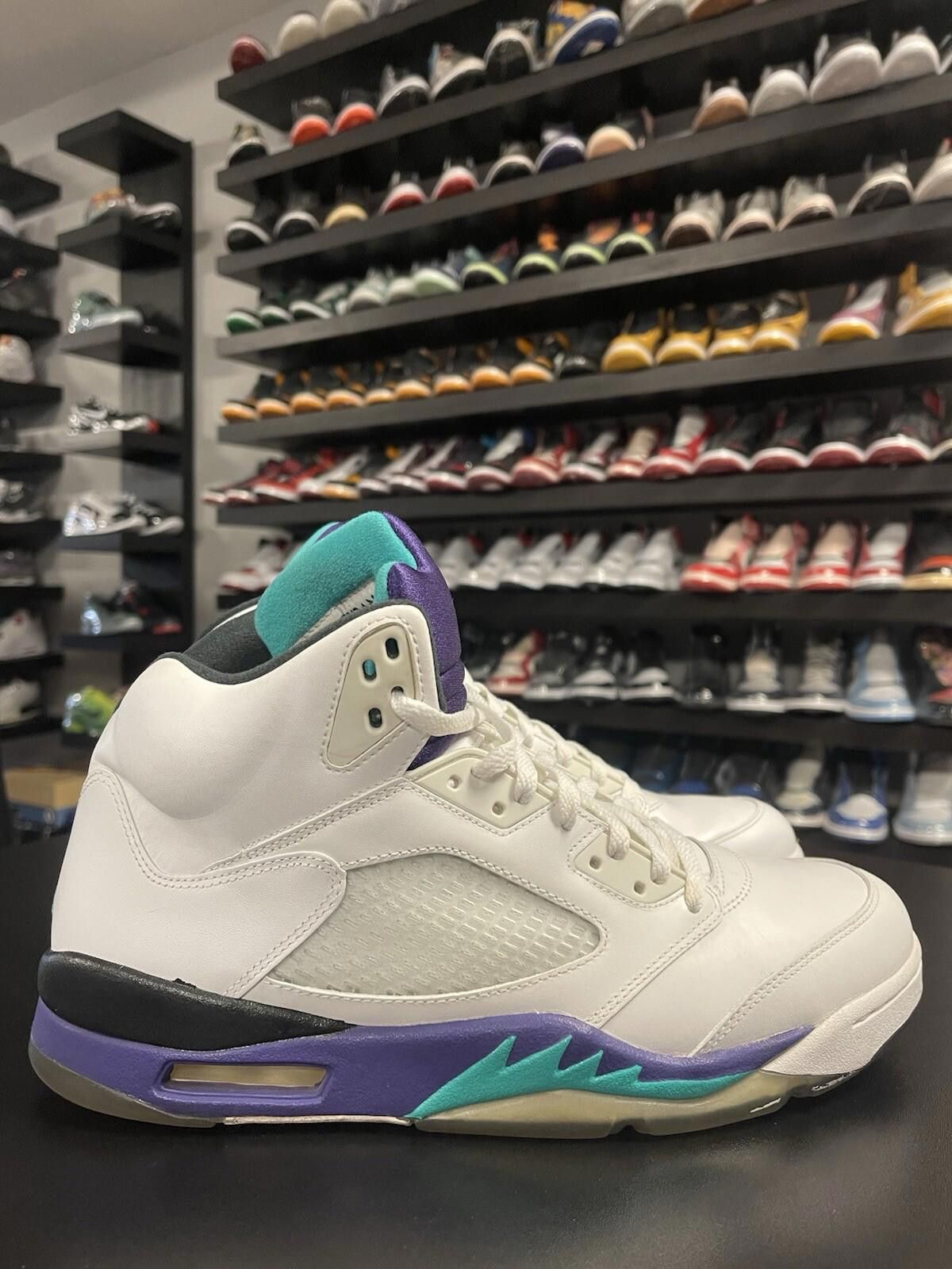 Jordan Brand Size 12 - Air Jordan 5 Grape Retro OG Mens White Sneakers Size US 12 / EU 45 - 3 Thumbnail