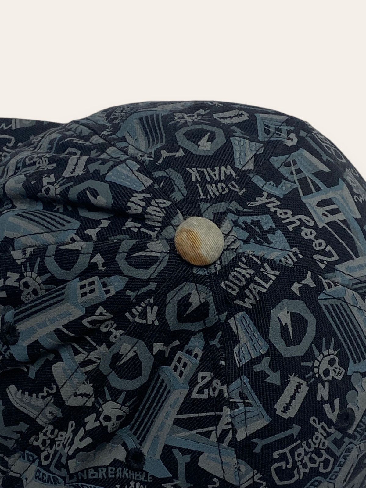 Vintage Vintage ZOO YORK Cap Skater Grey Monogram Pattern Y2K Size ONE SIZE - 10 Thumbnail