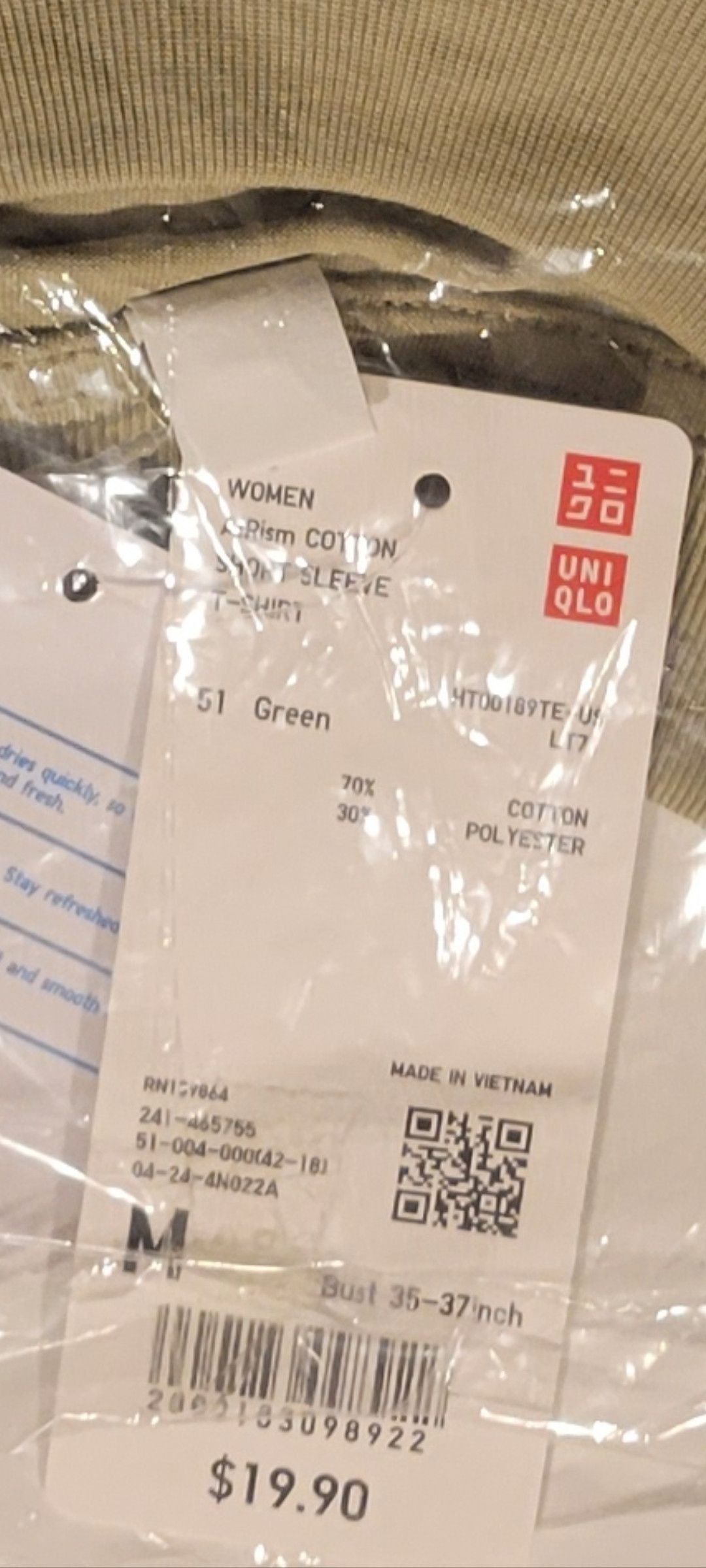 Uniqlo AIRism Cotton Short-Sleeve T-Shirt Size M / US 6-8 / IT 42-44 - 4 Thumbnail