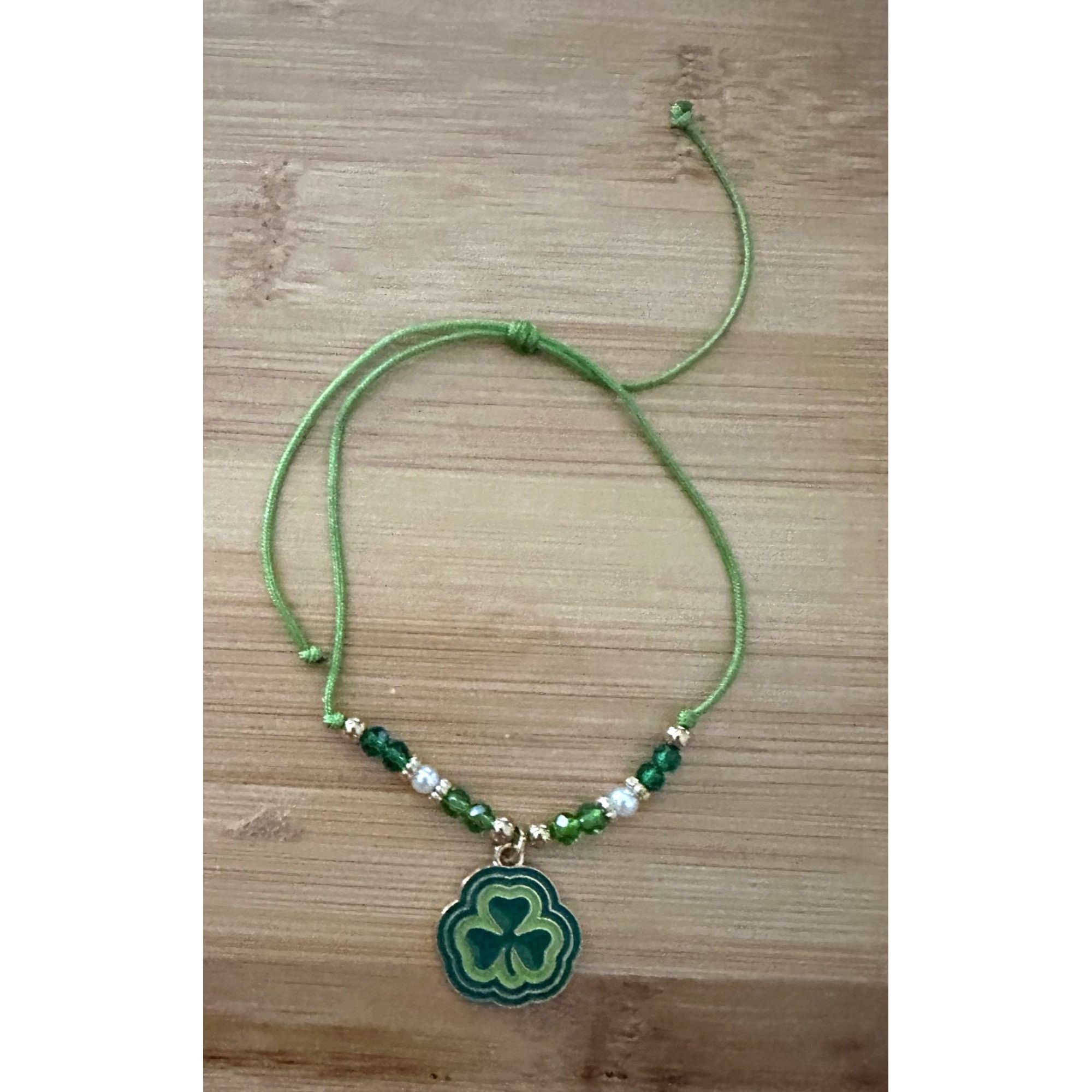 Handmade St Patricks Day Shamrock Knotted String Beaded Bracelet Ankl Size ONE SIZE - 9 Thumbnail