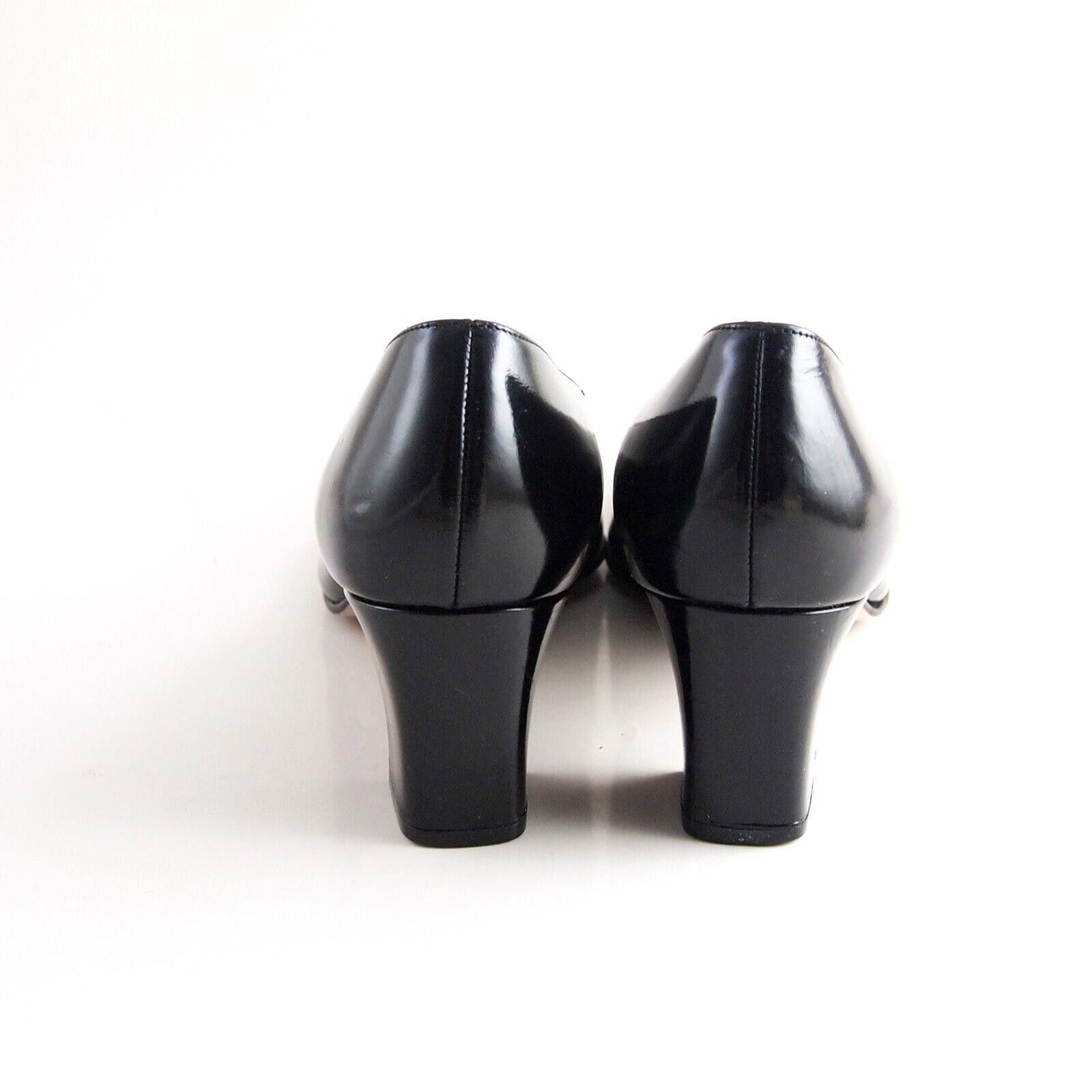 Bally Bally Mid Heel Pumps Black Leather Size US 8.5 EU 39 Size US 8.5 / IT 38.5 - 6 Thumbnail