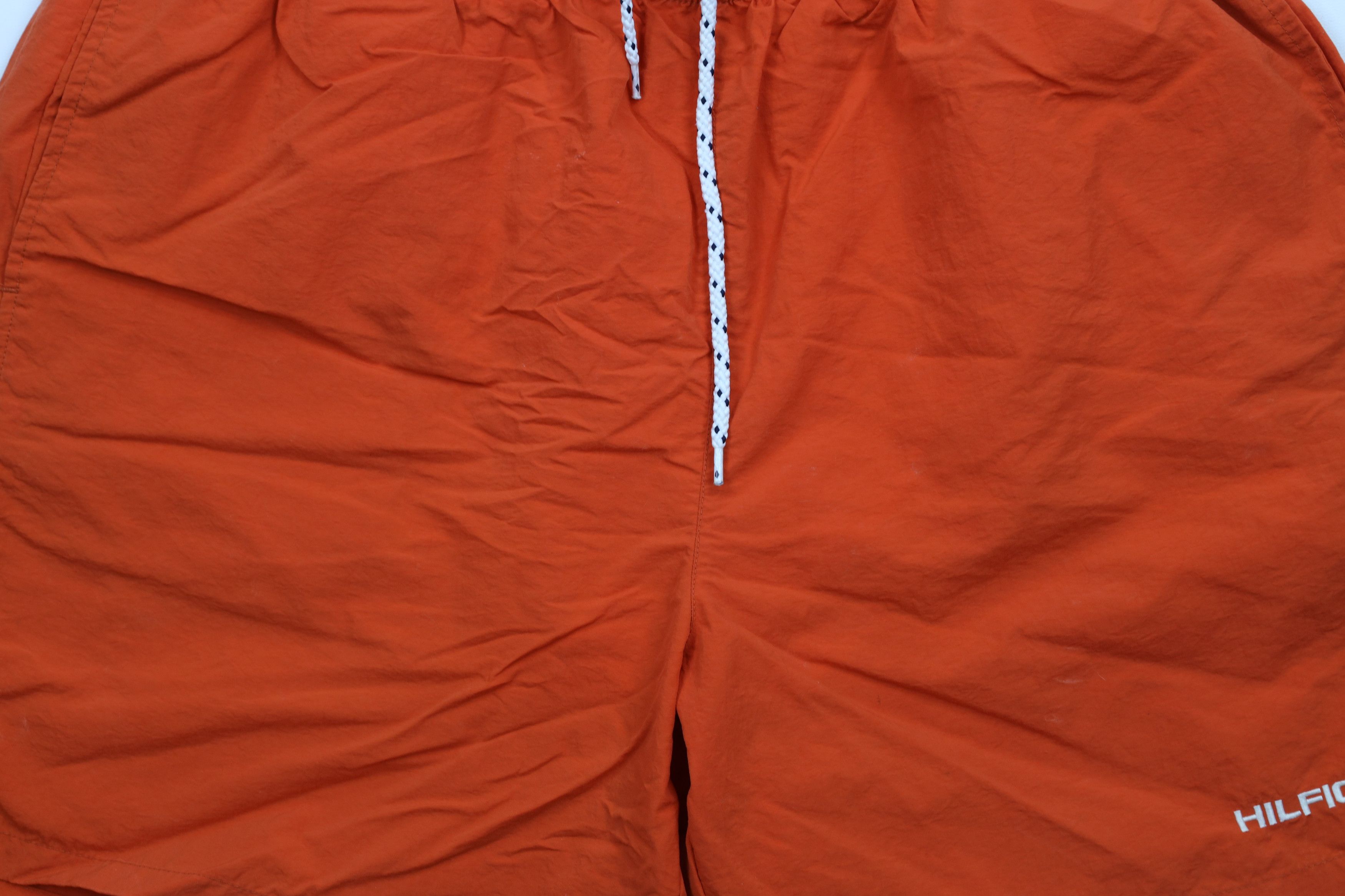 Tommy Hilfiger × Vintage Vintage 90s Tommy Hilfiger Above Knee Shorts Trunks Orange Size US 36 / EU 52 - 3 Thumbnail