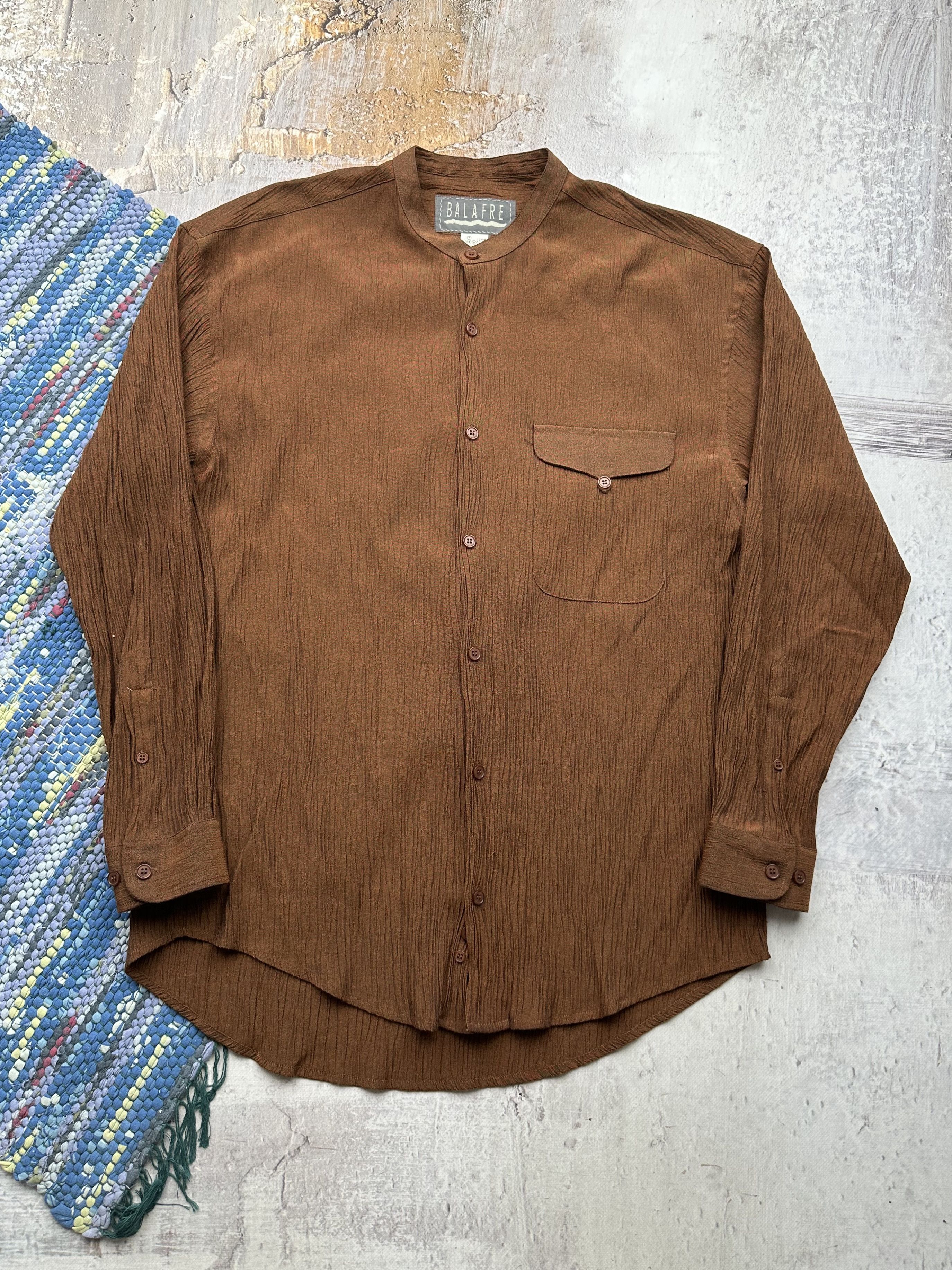 Vintage Vintage Pleated Shirt A507(56) Size US S / EU 44-46 / 1 - 1 Thumbnail