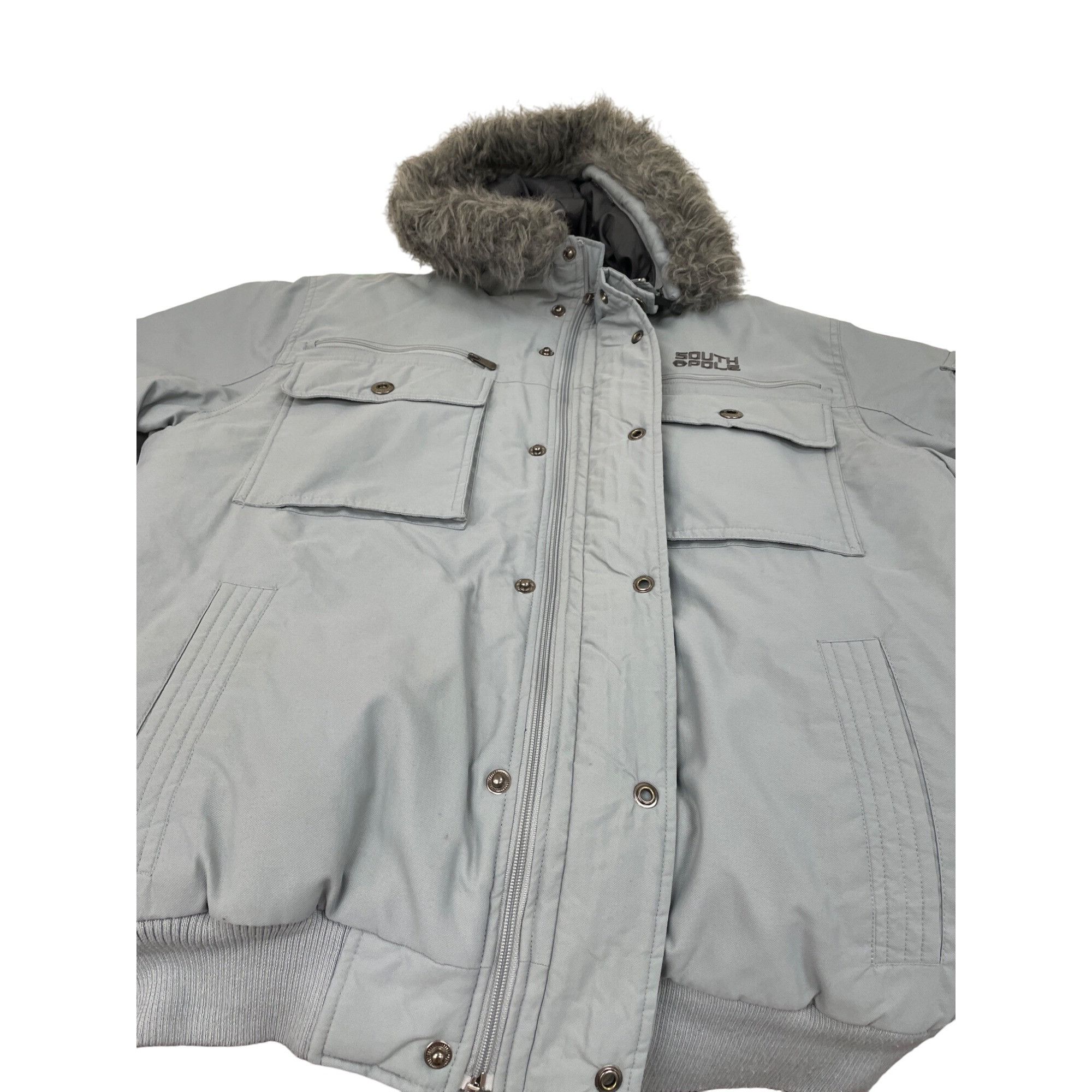 Southpole South Pole Mens gray hooded Winter nylon puffer coat Size L Size US L / EU 52-54 / 3 - 11 Thumbnail