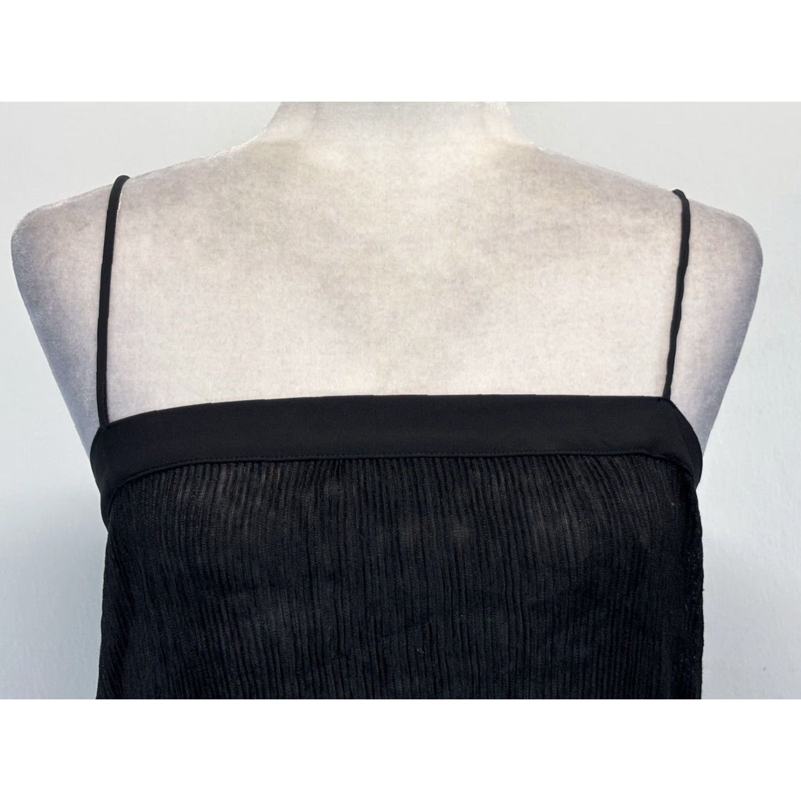 Zara Zara Black Tunic Top Sz Small Women’s Spaghetti Straps High Semi Sheer NEW! Size S / US 4 / IT 40 - 5 Thumbnail
