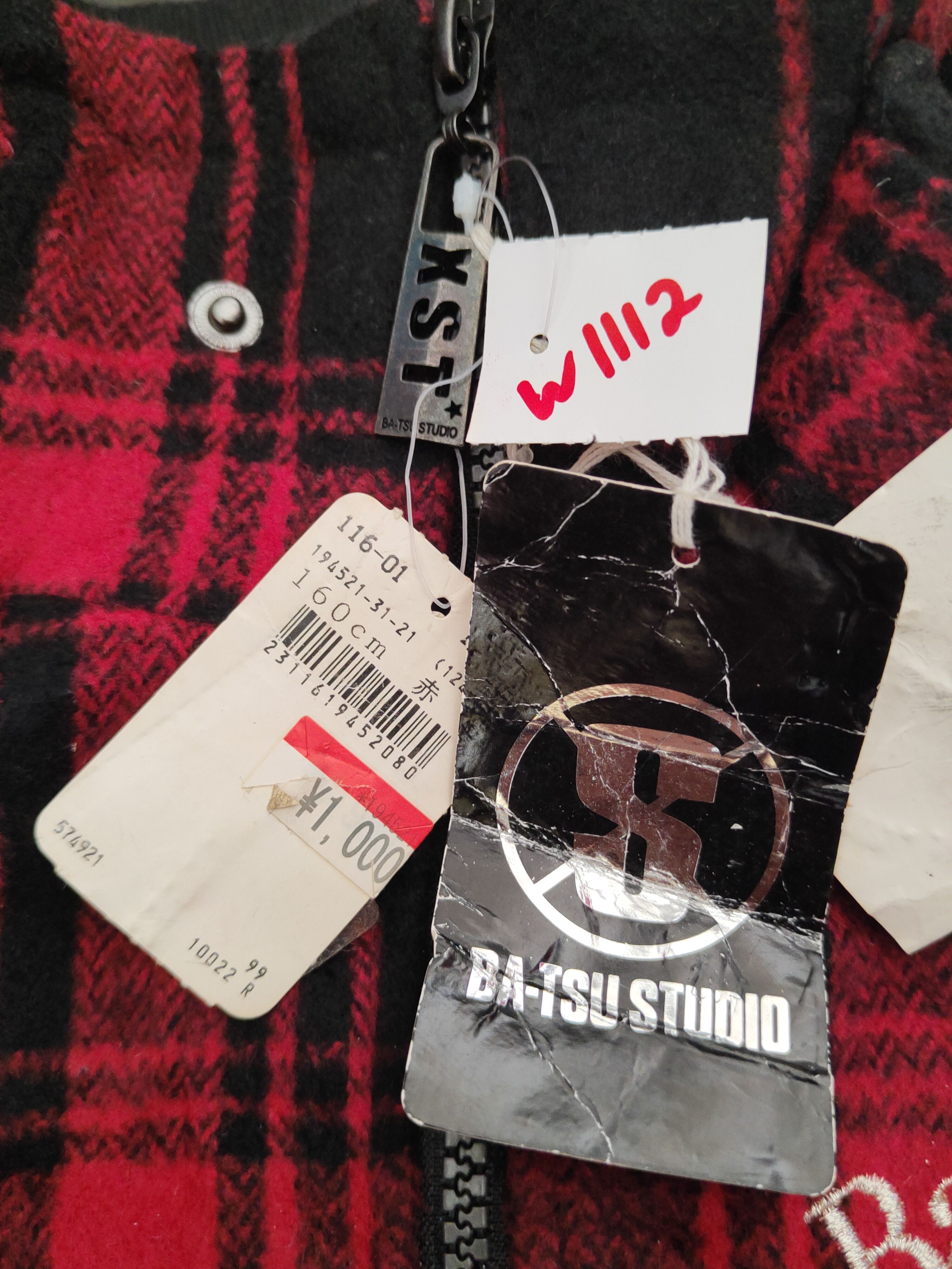 Japanese Brand × Vintage Ba-tsu Studio Red Black checkered Jackets #W1112 Size US S / EU 44-46 / 1 - 15 Thumbnail