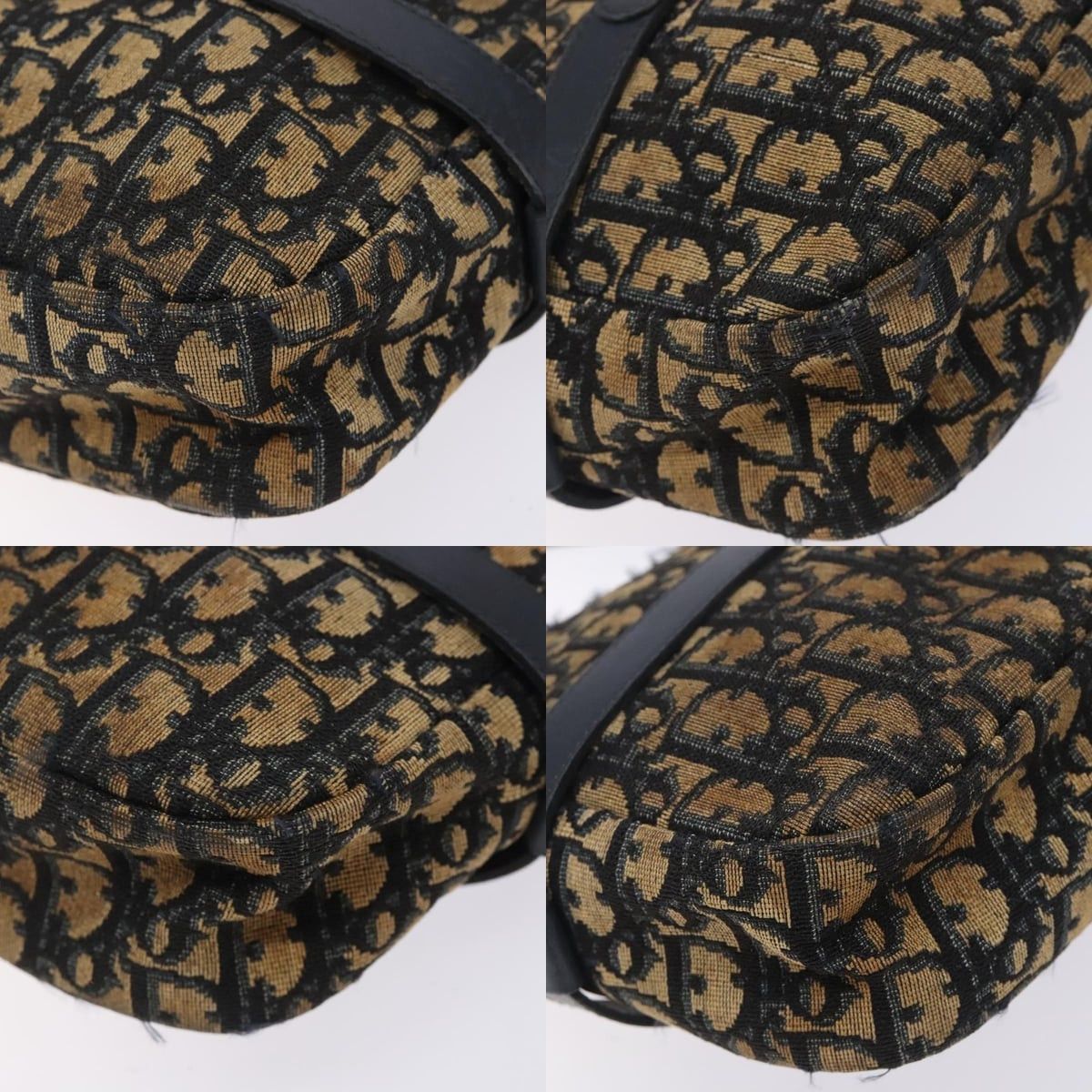 Dior DIOR Trotter Canvas Shoulder Bag Navy Gold Size ONE SIZE - 10 Thumbnail
