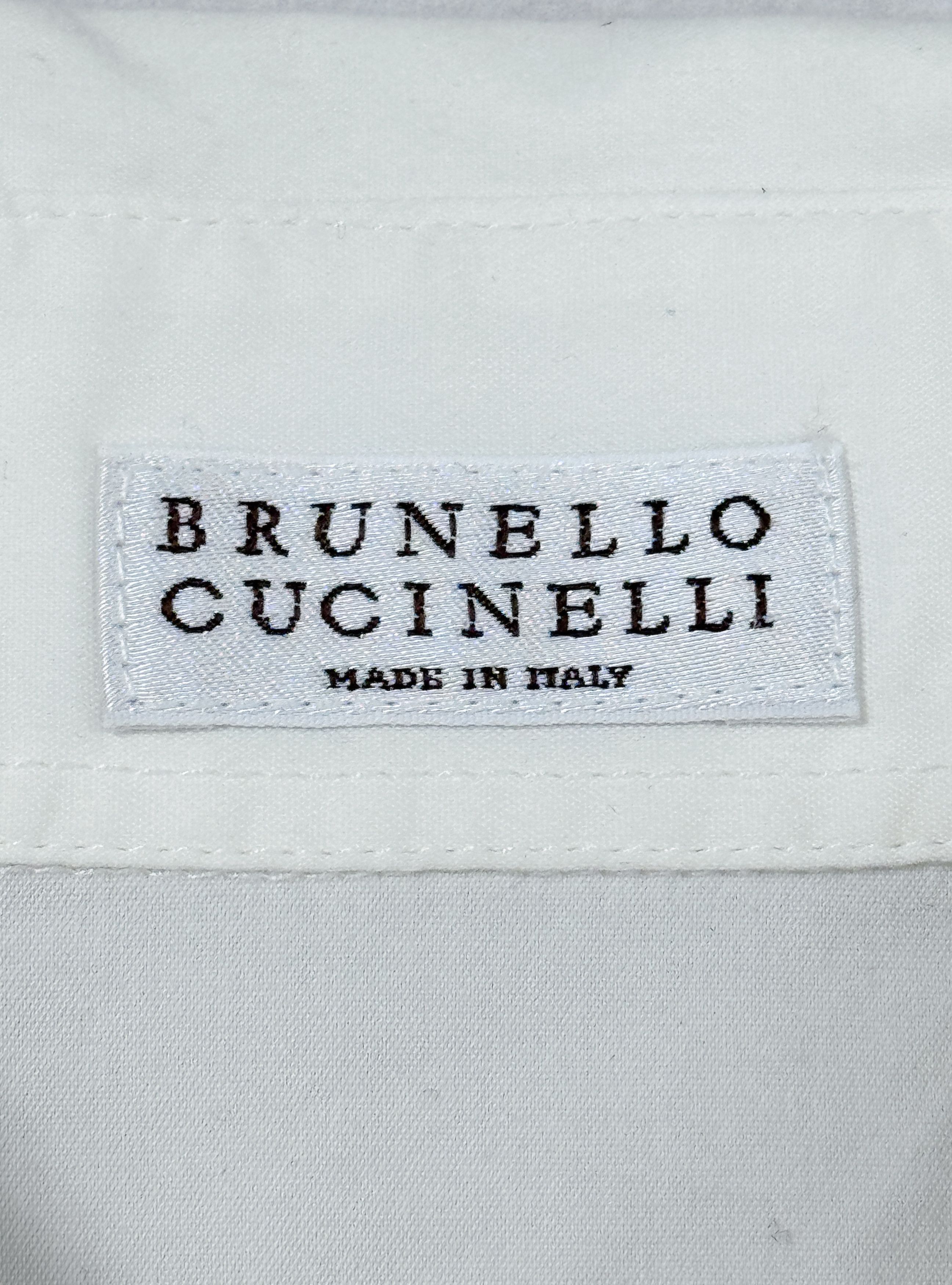 Brunello Cucinelli Brunello Cucinelli Blouse Classic Shirt Cotton & Nylon Women Size S / US 4 / IT 40 - 6 Thumbnail