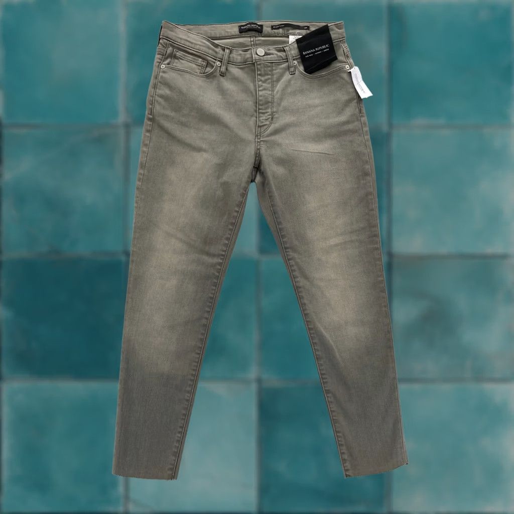 Banana Republic Banana Republic Premium Denim Jeans Women's 29P Gray Stretch Mid Rise Skinny NWT Size 29" - 1 Thumbnail