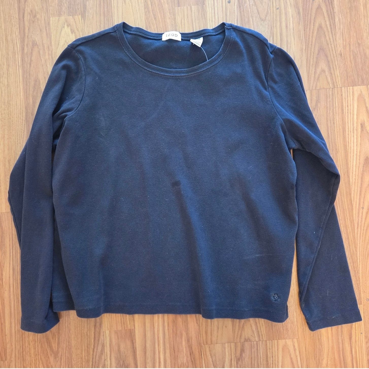 Izod Women's XL IZOD Black Thermal Knit Long Sleeve Sweater Size XL / US 12-14 / IT 48-50 - 4 Thumbnail