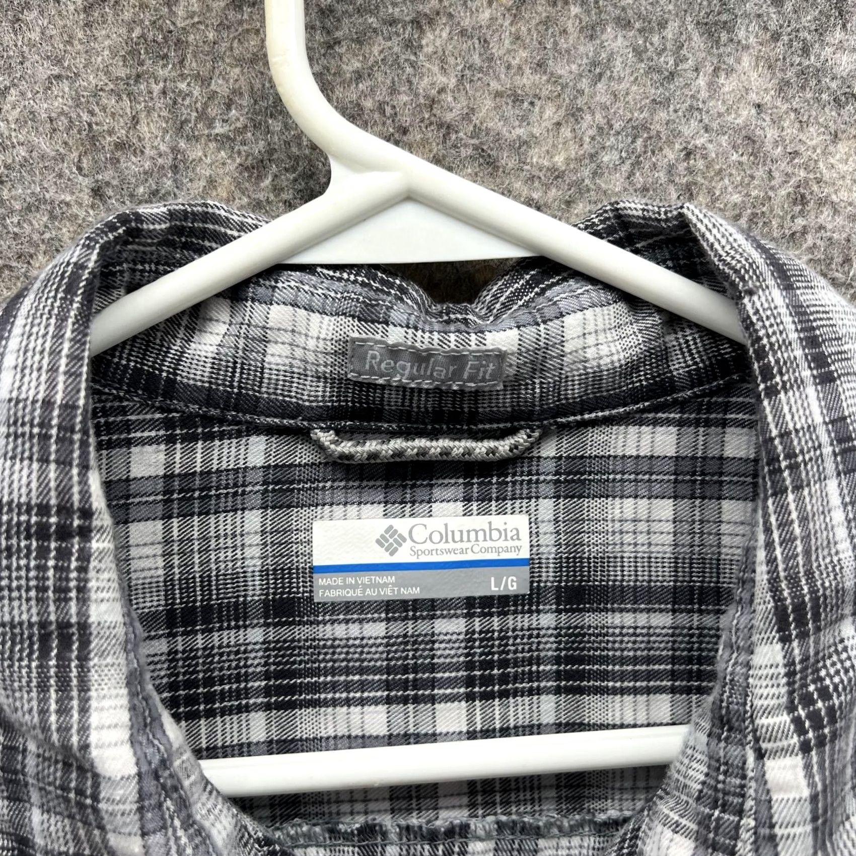 Vintage Columbia Shirt Men Large Gray Plaid Short Sleeve Button-Down Casual/Business/Workwear Size US L / EU 52-54 / 3 - 5 Thumbnail