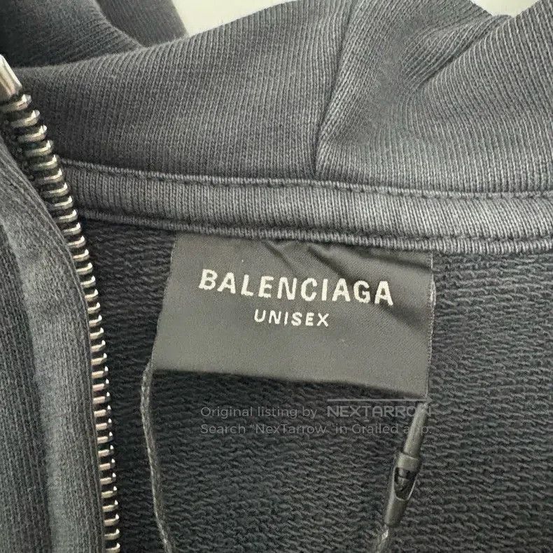 Balenciaga Balenciaga Black Flame Printed Hooded Zip-Up Sweatshirt Size US S / EU 44-46 / 1 - 3 Thumbnail