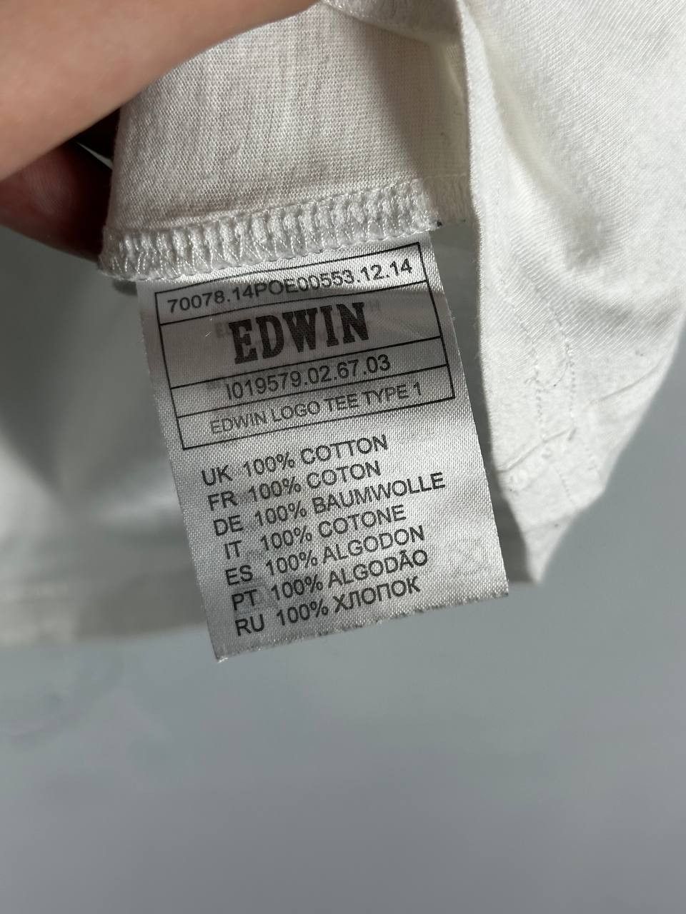 Edwin × Japanese Brand × Vintage Vintage T-Shirt Edwin Japanese Brand Big Print Y2K Size US M / EU 48-50 / 2 - 7 Thumbnail