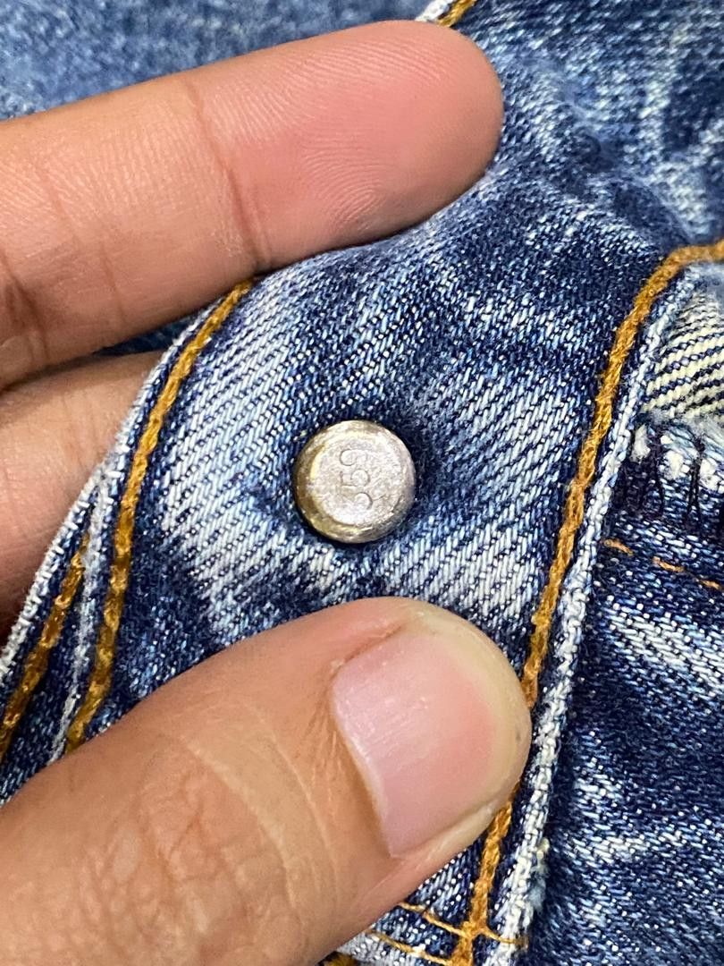 Levi's Vintage Y2K Levi's 504 Blue Washed Distressed Baggy Jeans Size US 34 / EU 50 - 18 Thumbnail