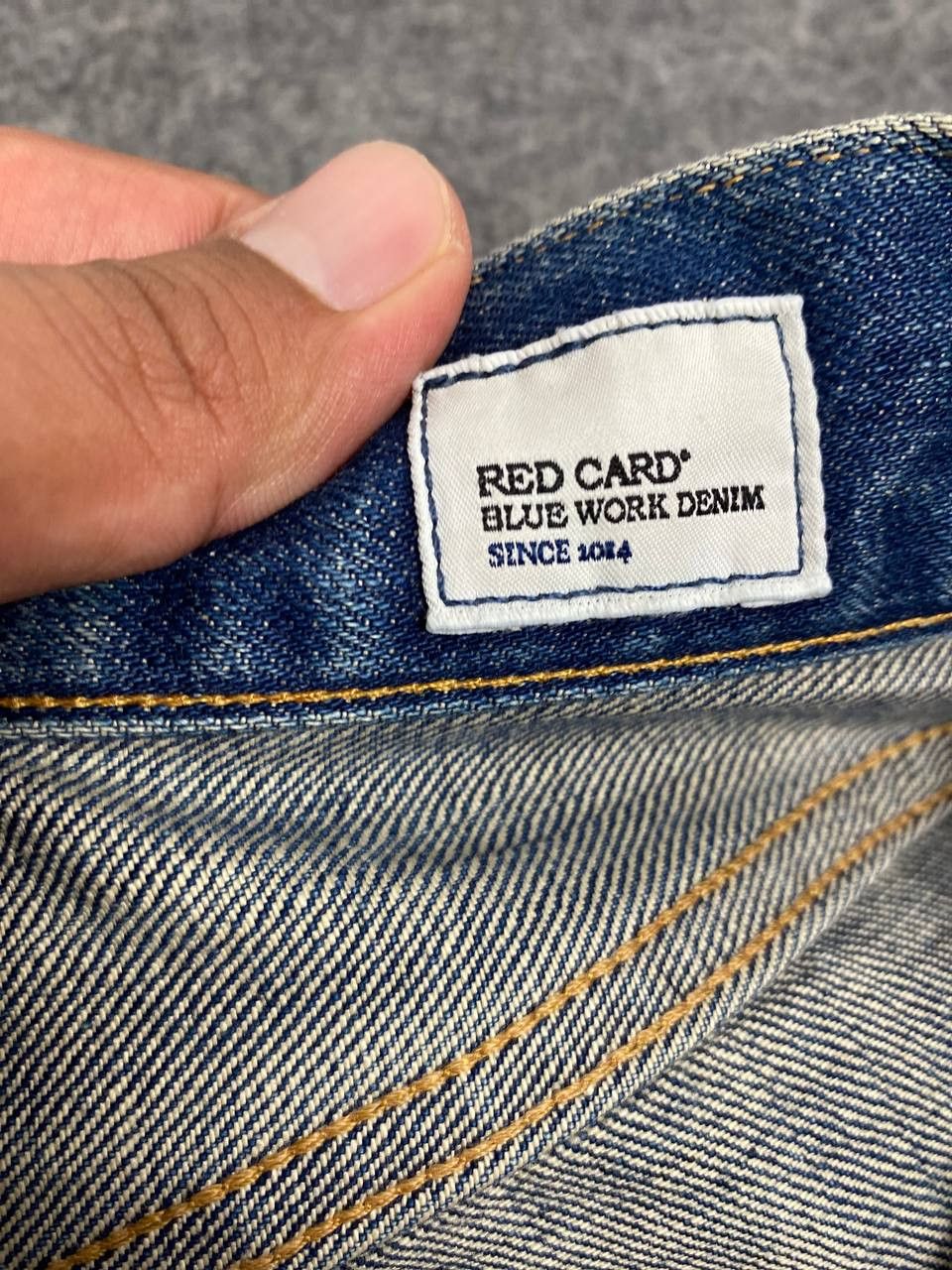 Japanese Brand red card blue work japan distressed denim nice design Size US 34 / EU 50 - 17 Thumbnail