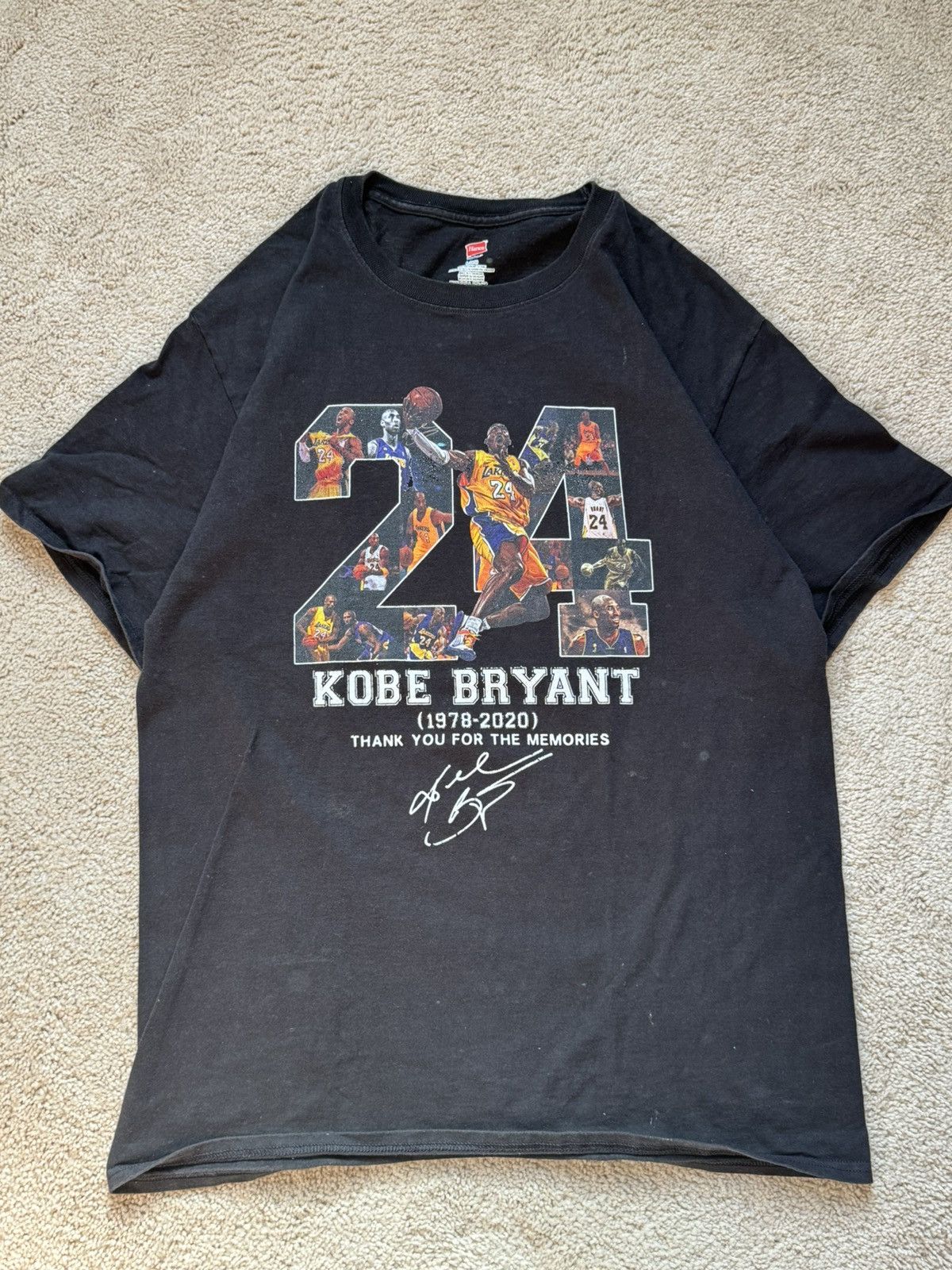 Vintage Vintage 24 Kobe Bryant Tee Black Large Size US L / EU 52-54 / 3 - 1 Thumbnail